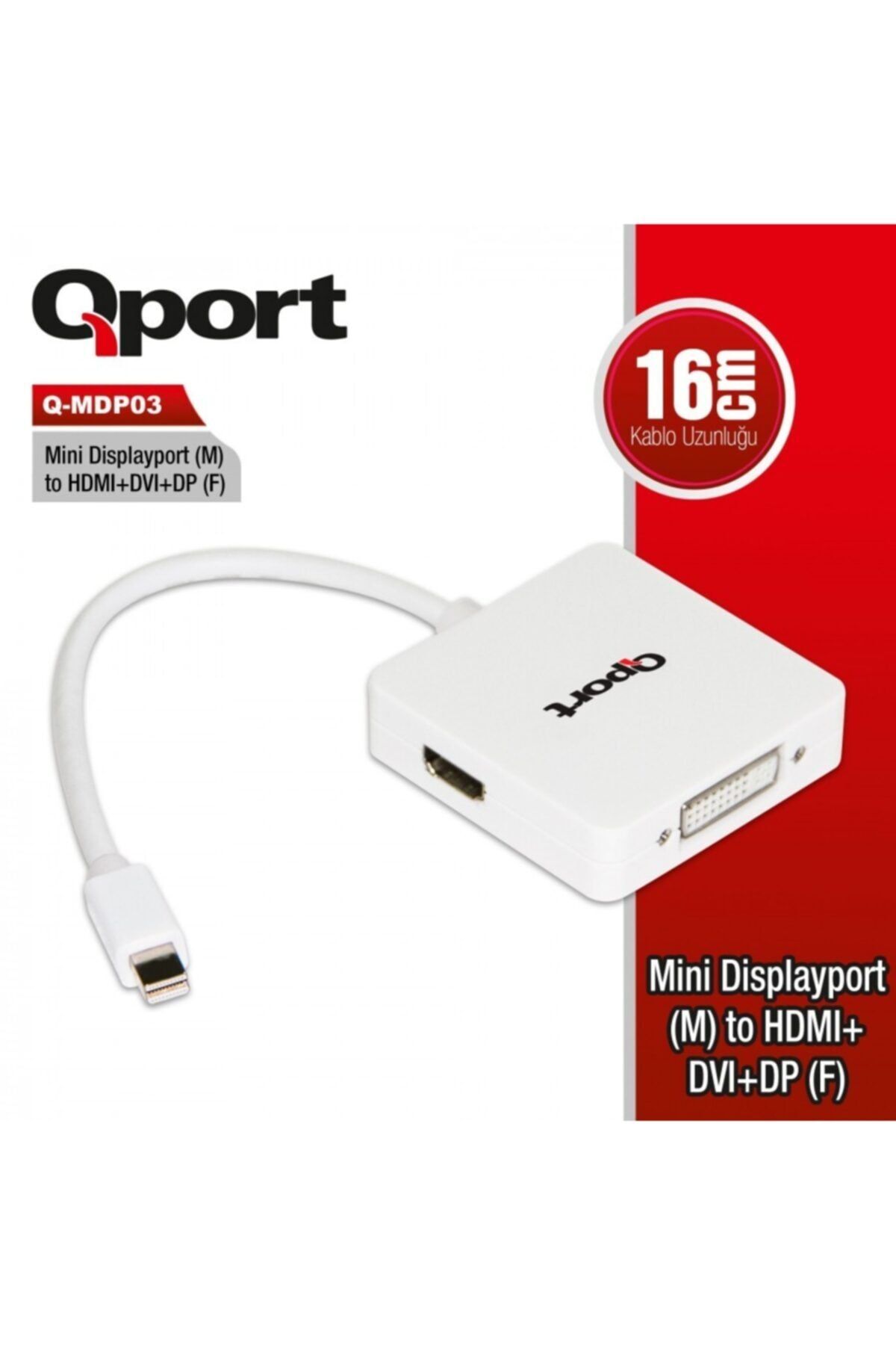 Qport Q-mdp03 Mını Dısplay To Hdmı/dvı/dp Çevirici
