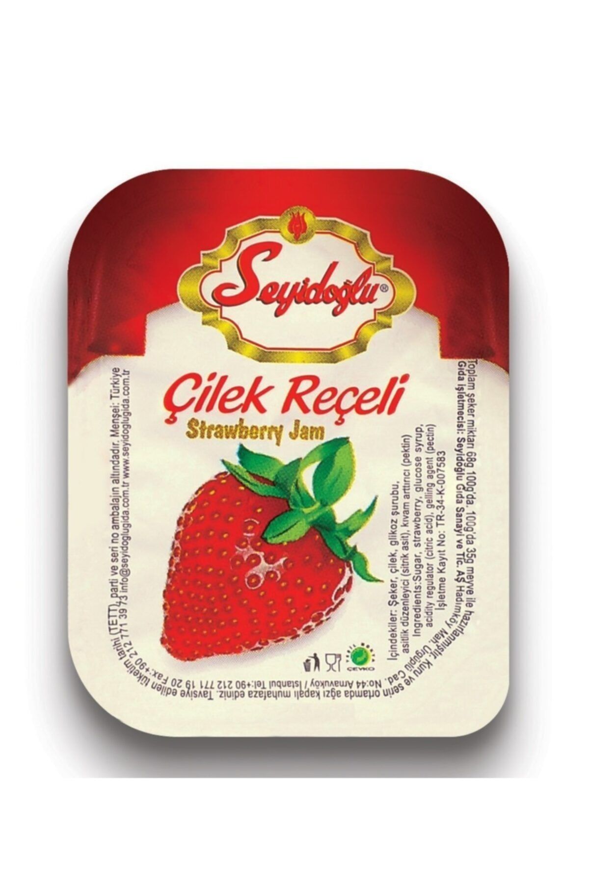 Seyidoğlu Piknik Çilek Reçeli 15 Gr Koli Içi (100 Adet)