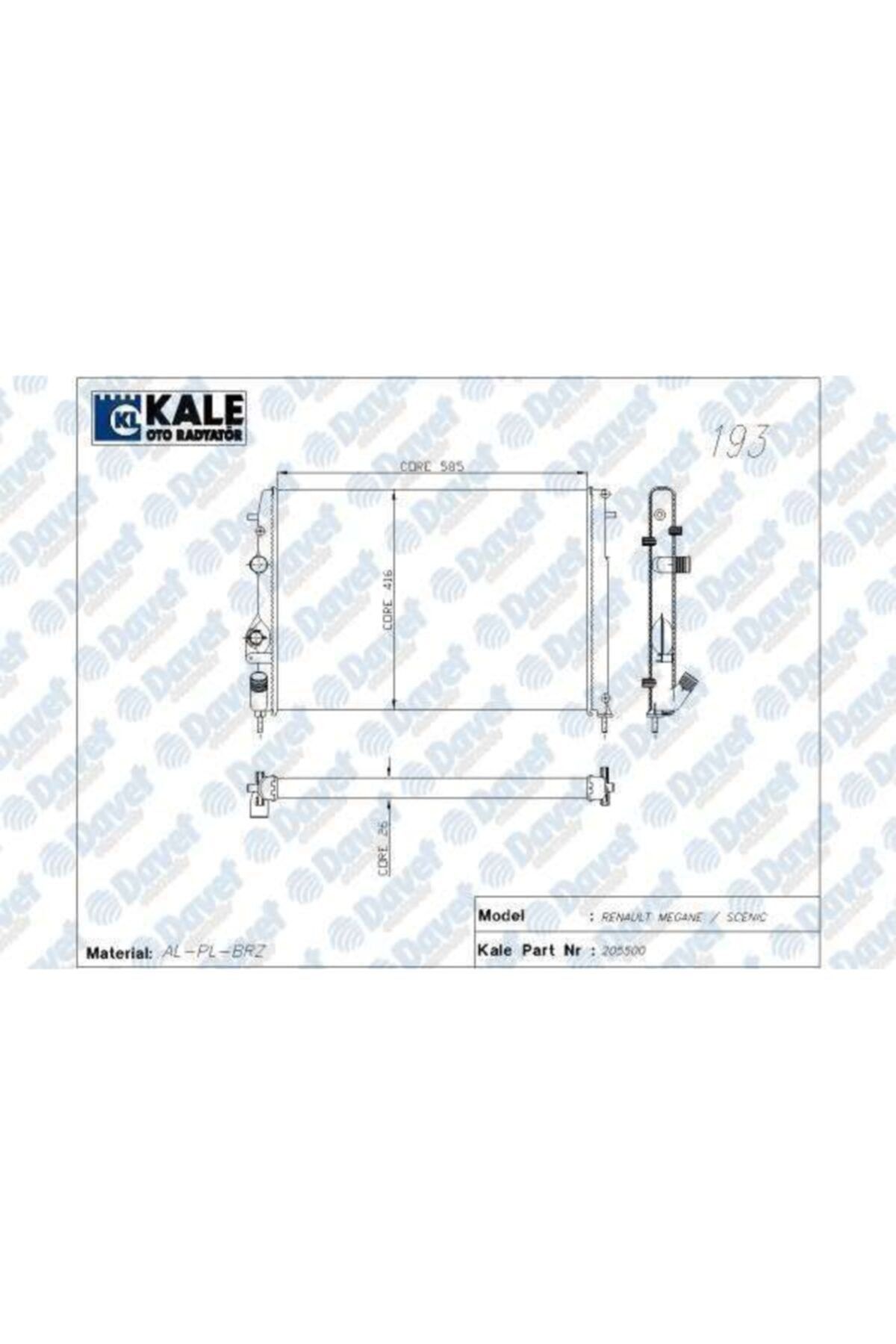 Parçafoni Su Radyatoru Renault Megane / Scenıc 2.0 I 16v Al/pl/brz