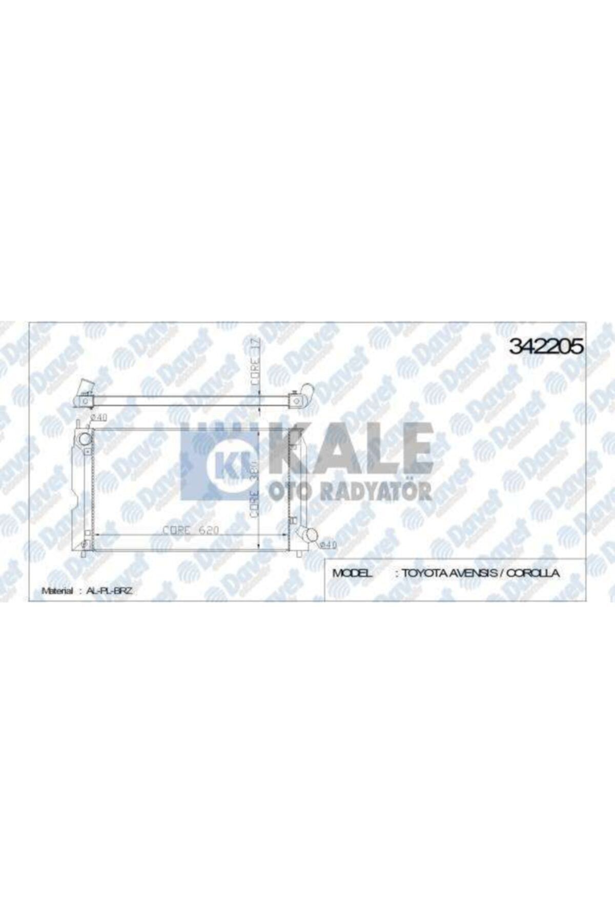 Parçafoni Su Radyatoru Toyota Avensıs / Corolla / Verso 2.0 d-4d 92-08 Al/pl/brz Manuel