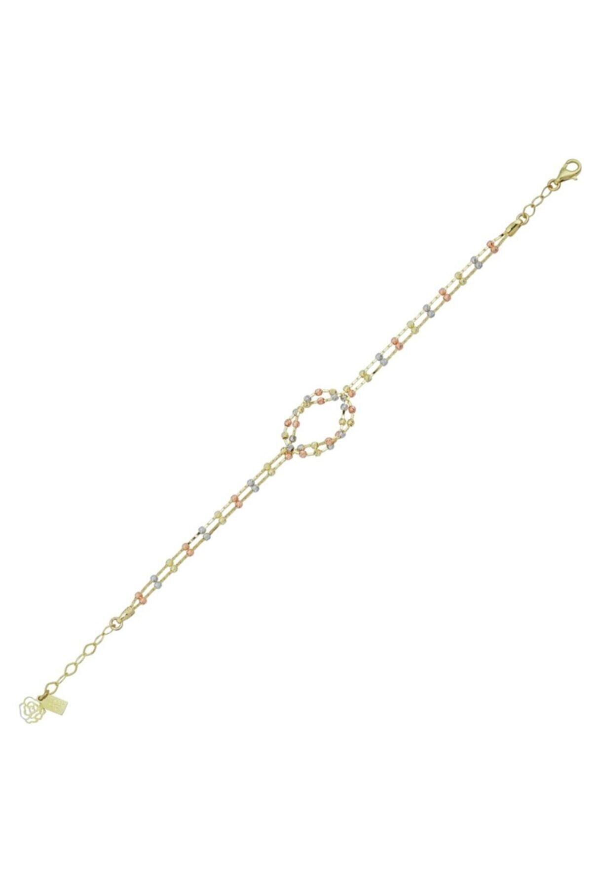 Ema Jewellery Top Top Üç Renk Altın Bileklik