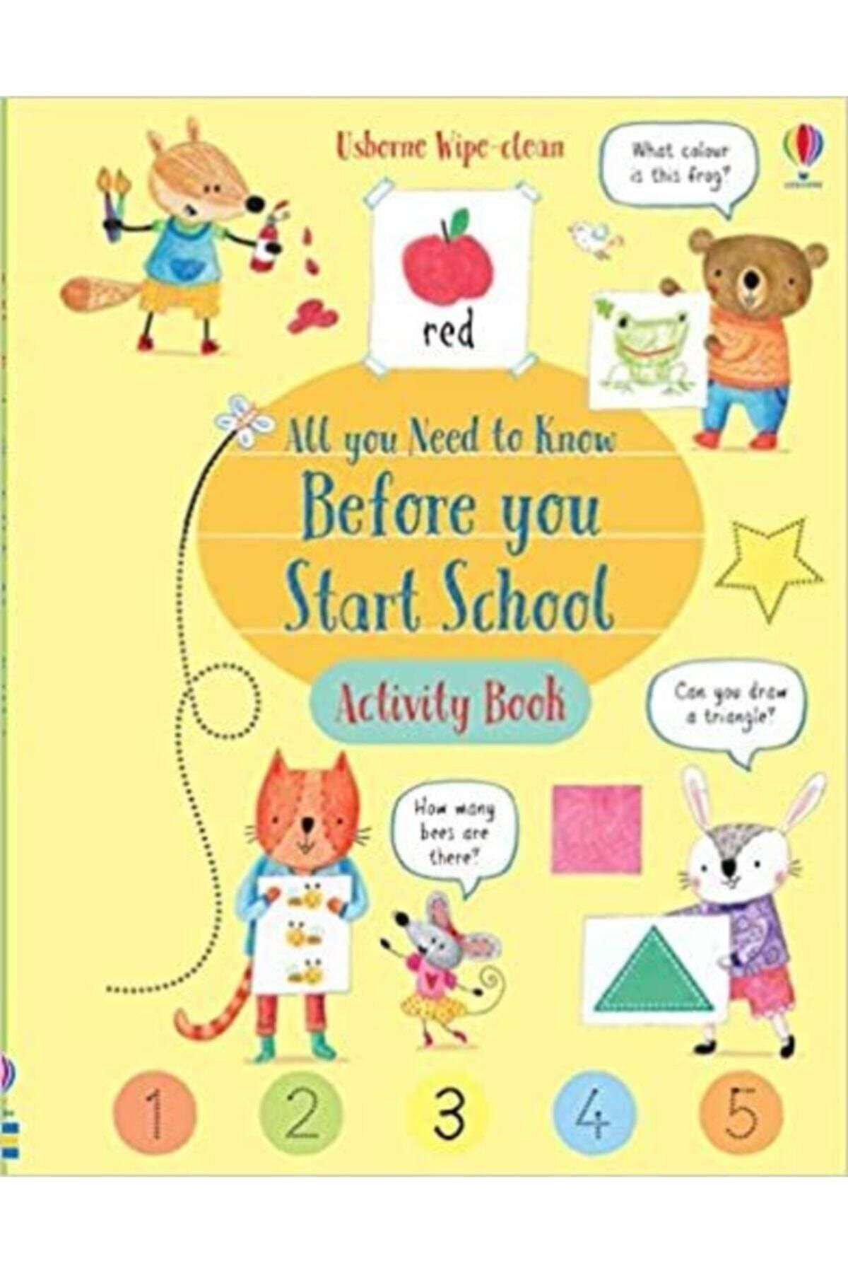 Usborne Wipe-clean All You Need To Know Before You Start School Activity Boo