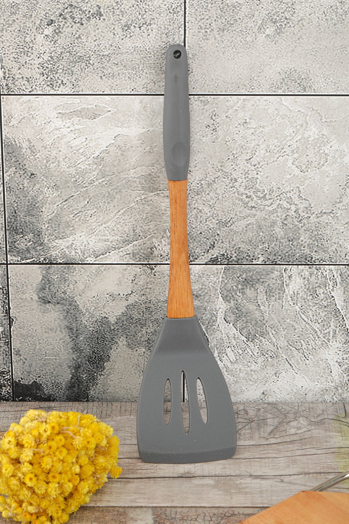 Wonder Lüx Gri Silikon Spatula