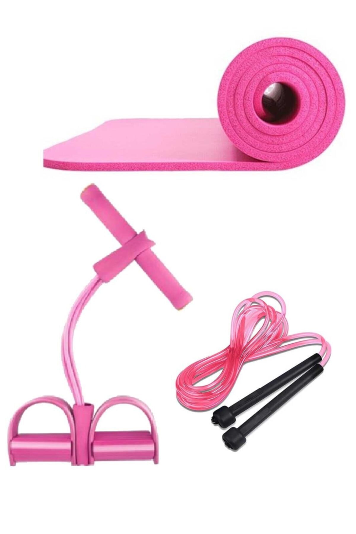 Tayzon Pilates Ve Yoga Matı + Body Trimmer Kürek Çekme Aleti Kondisyon Küreği + Pvc Atlama Ipi