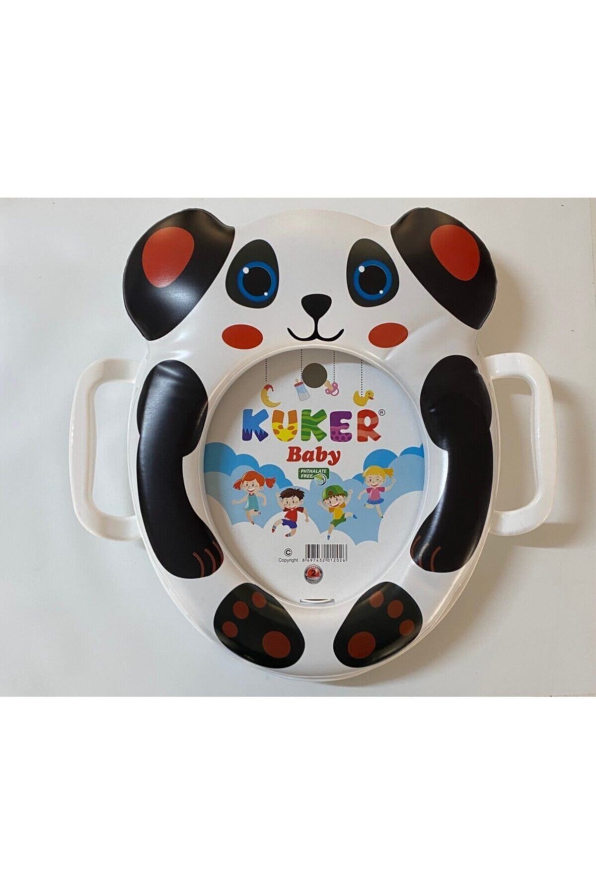 Tuka Home Lazımlık Çocuk Bebek Klozet Aparatı Panda Desenli Kırmızılı