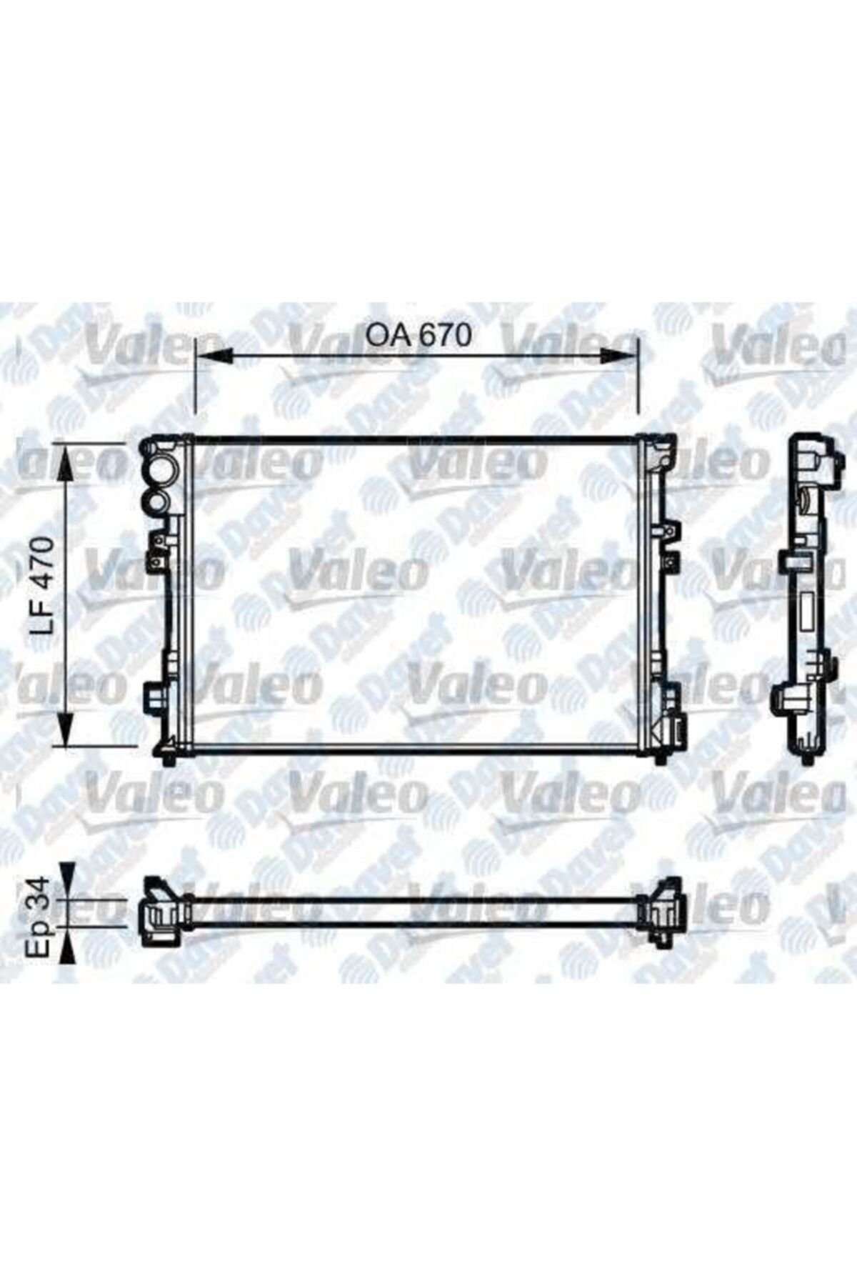 Parçafoni Su Radyatoru Expert Jumpy Scudo Xud9te 1.9td Klımasız -00 806 Evasıon