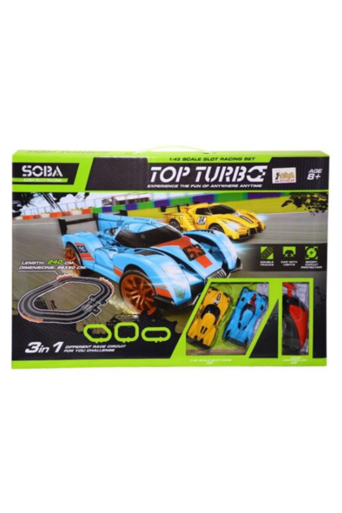 EMR Oyuncak Minik Yarışçılara Slot Racing Yarış Seti (2 Araba 2 Kumanda)