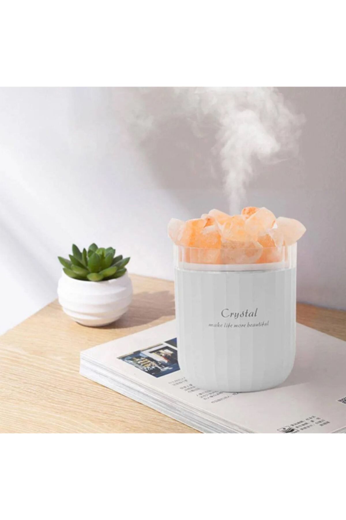 Revix Home Care Araç Ev Temizleyici Air Purifier Kristal Aromaterapi Işıklı Humidifier Hava Nemlendirici