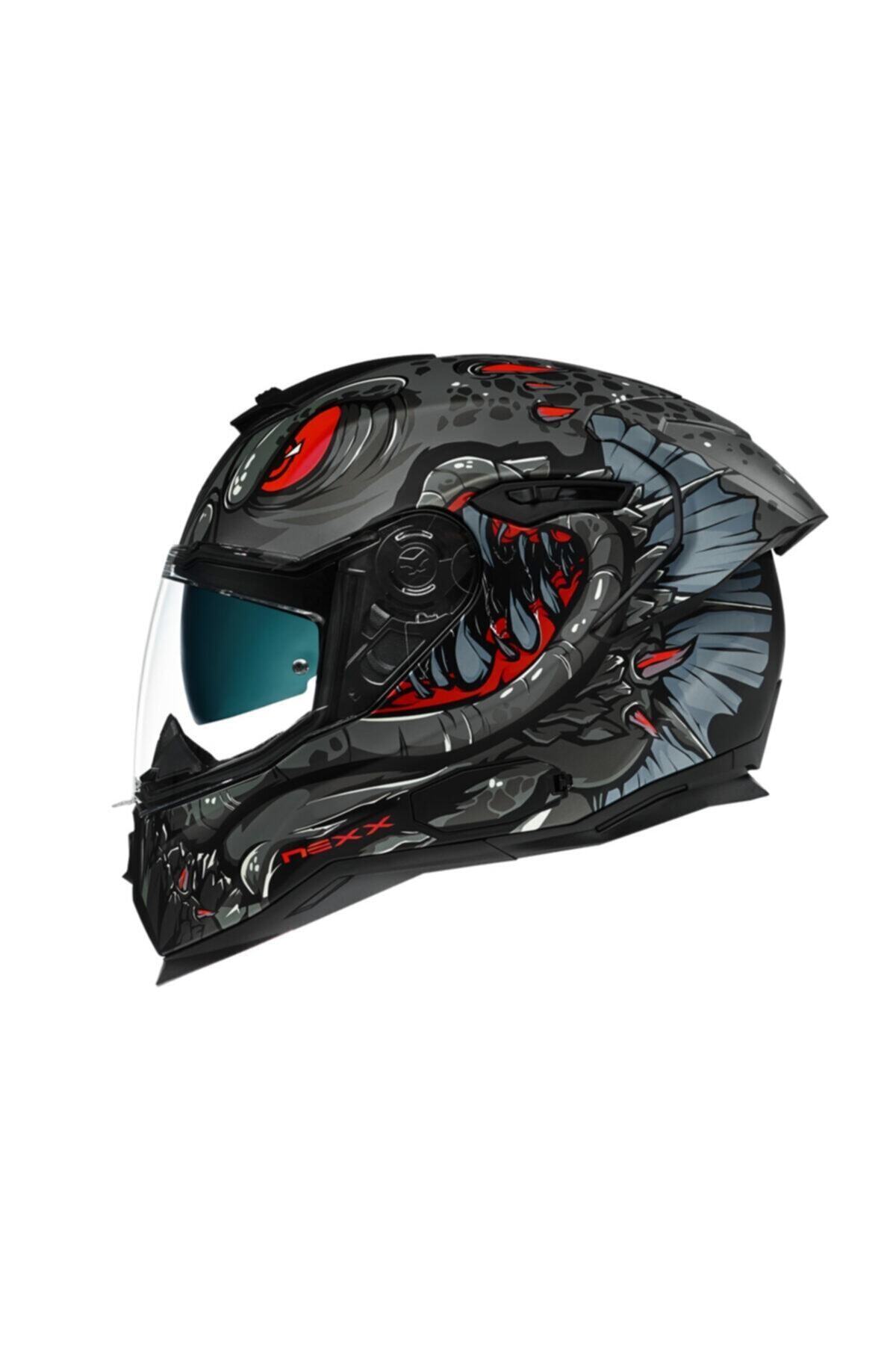 Nexx Mat Siyah-Kırmızı Sx.100r Abısal Kask
