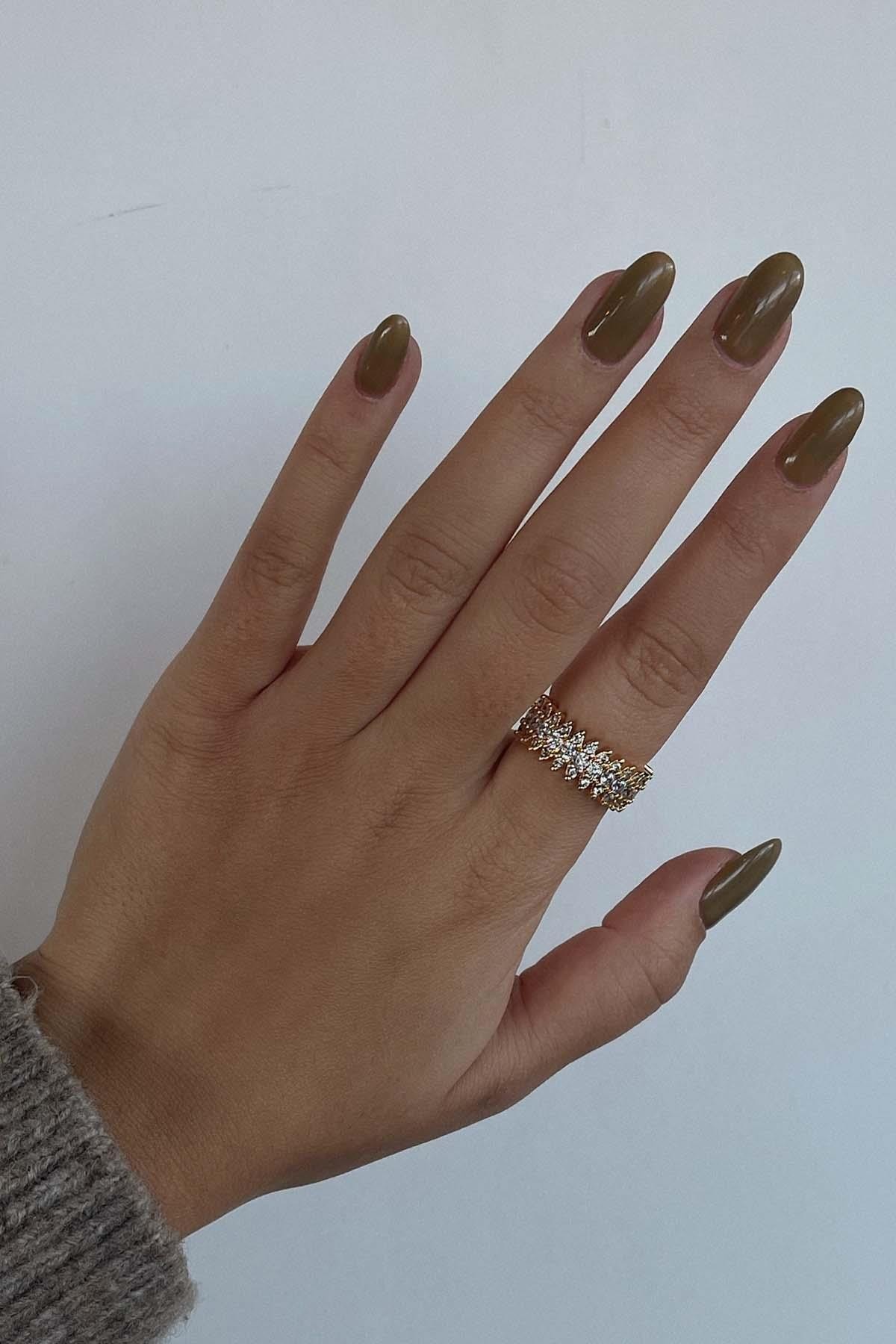 Amoreist Amore.ist Indispensable Tırtık Taşlı Gold Yüzük