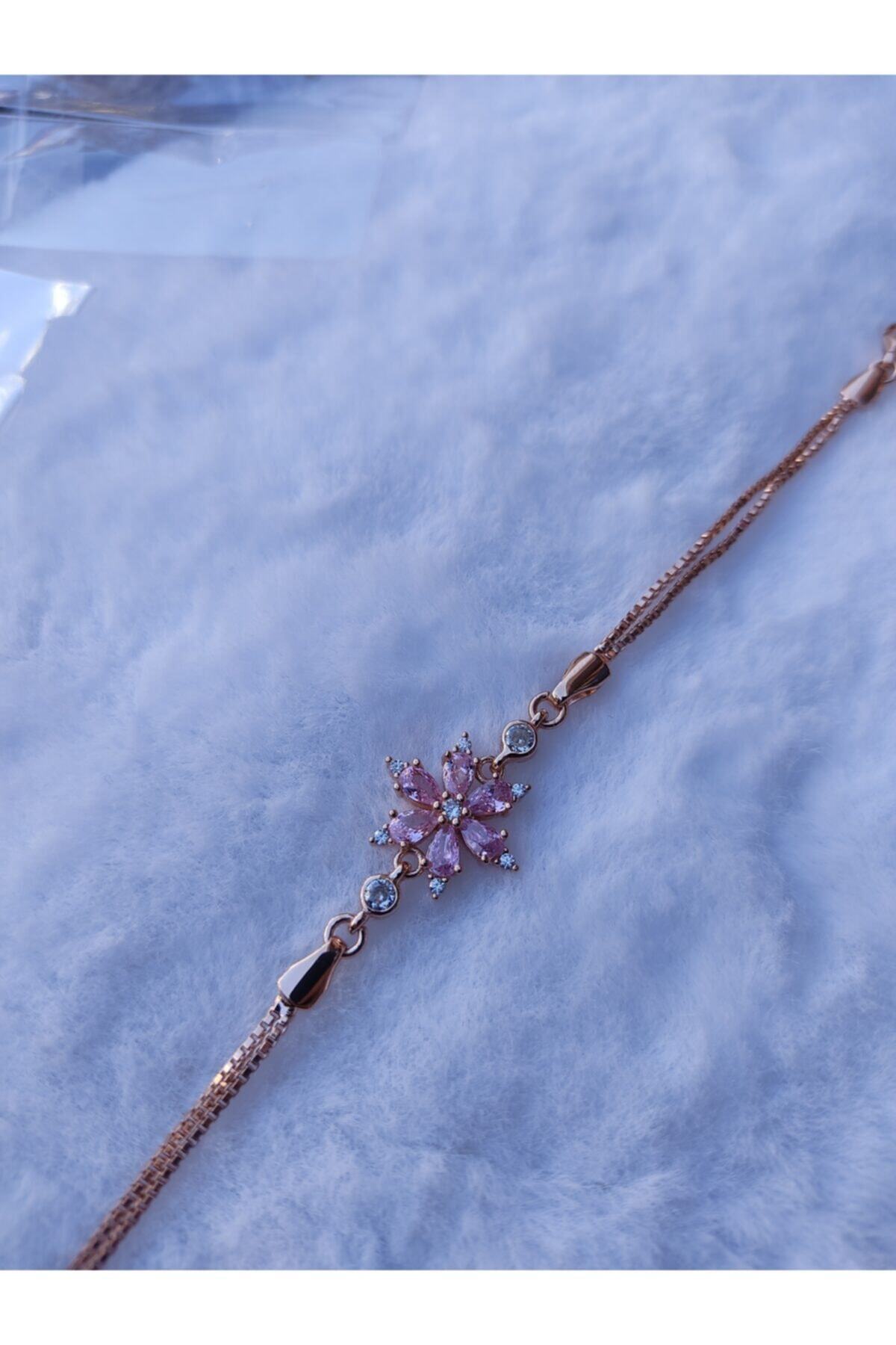 Canka Rose Kaplama Lotus Çiçeği Bileklik