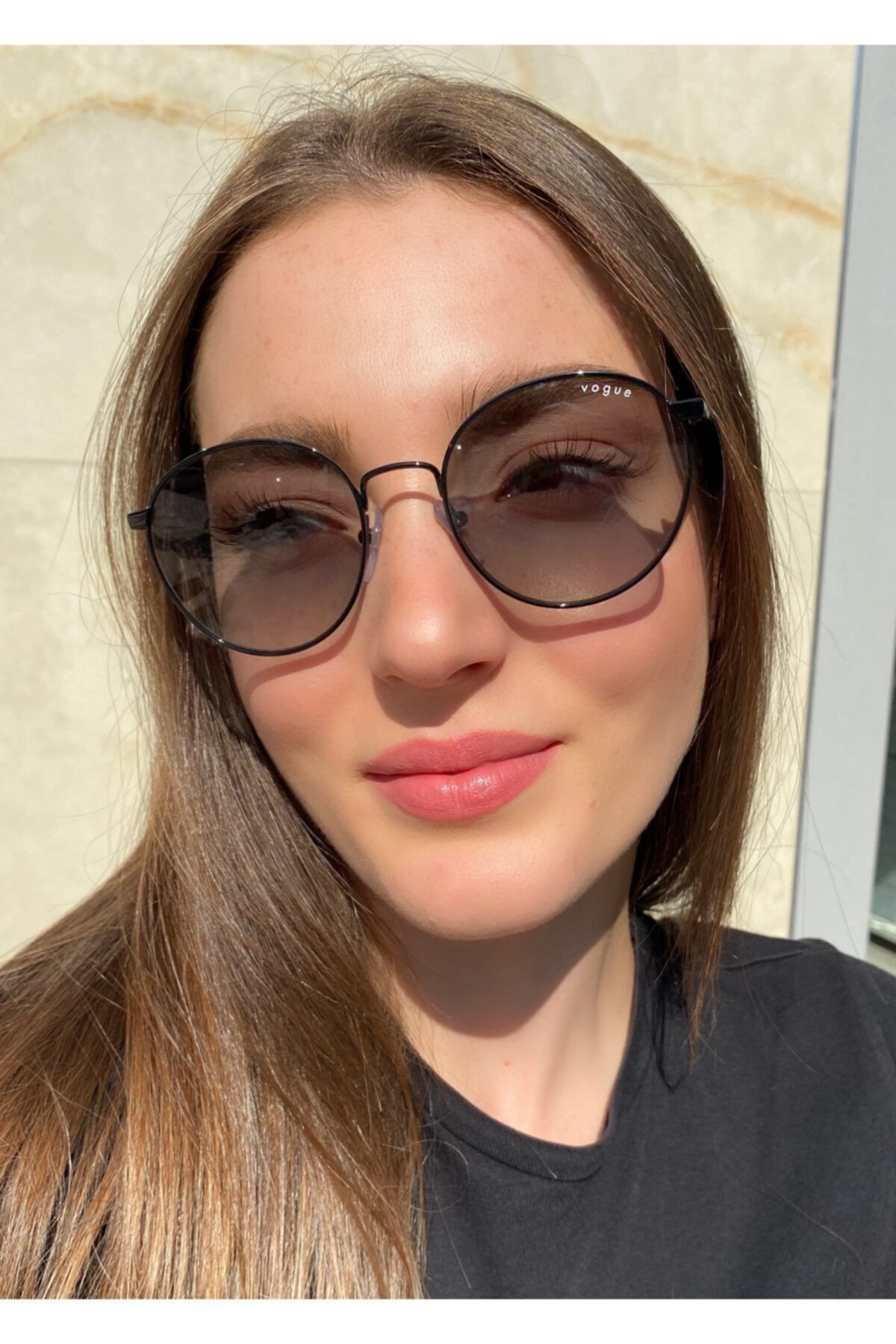 Vogue Siyah Yuvarlak Metal Unisex Güneş Gözlüğü Vo 4155-sı 352/11