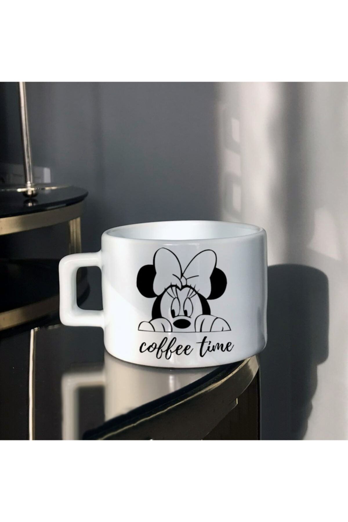 Hediyexpres Minni Mause Coffee Time Tasarım Baskılı Çay-kahve Fincanı