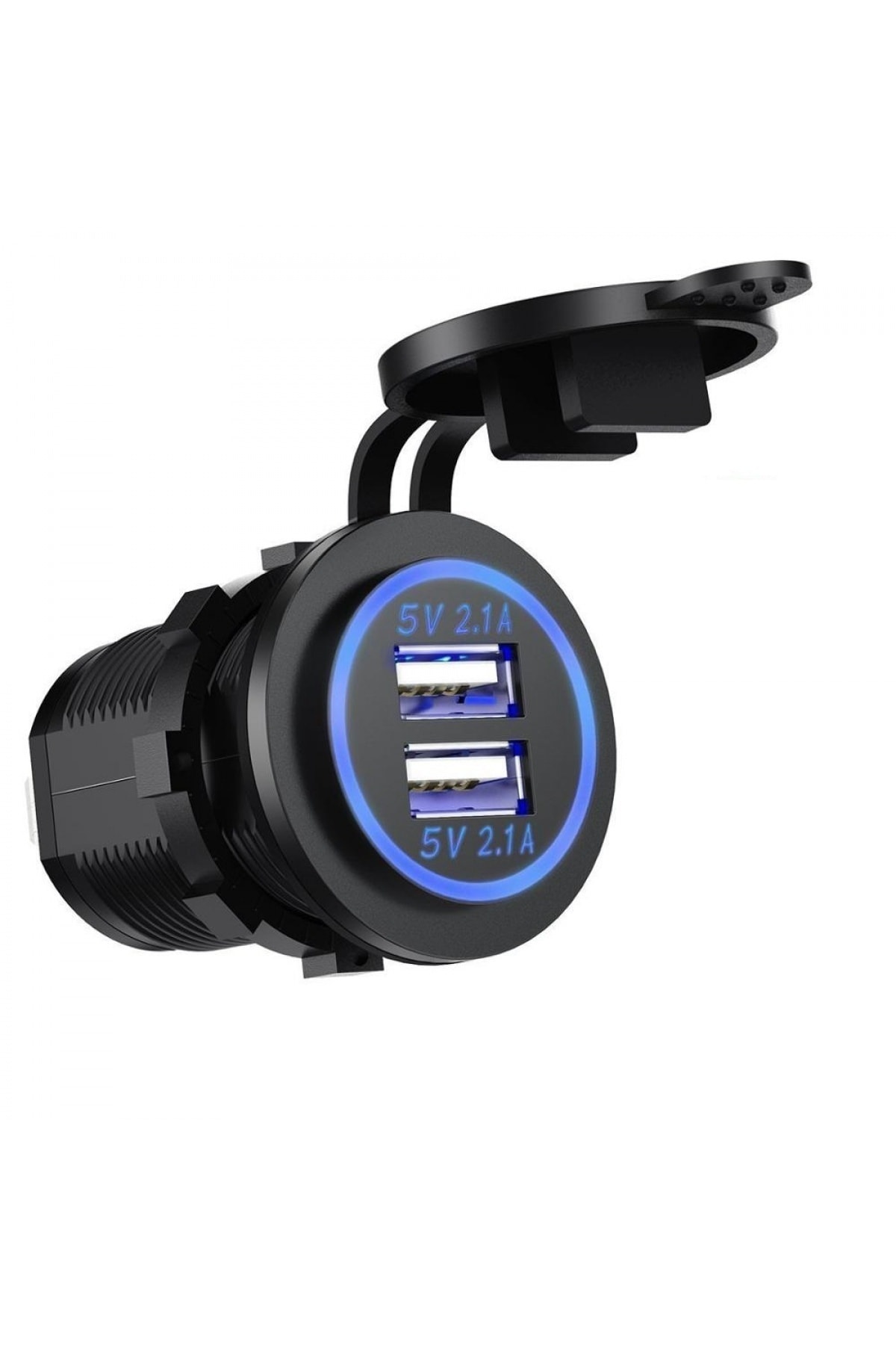JTECH Ch-21 5v 2.1a Su Geçirmez Usb Araç Şarj Soketi Çift Usb