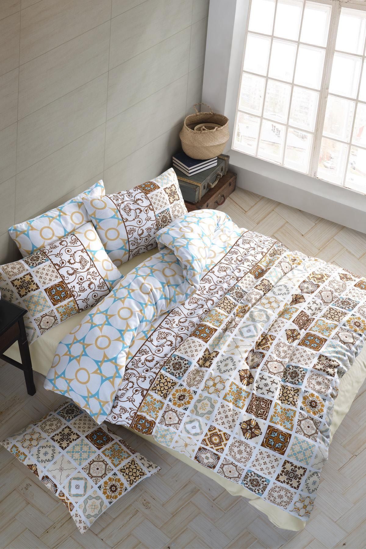 Zeynep Tekstil Patchwork Tek Kişilik Nevresim Seti