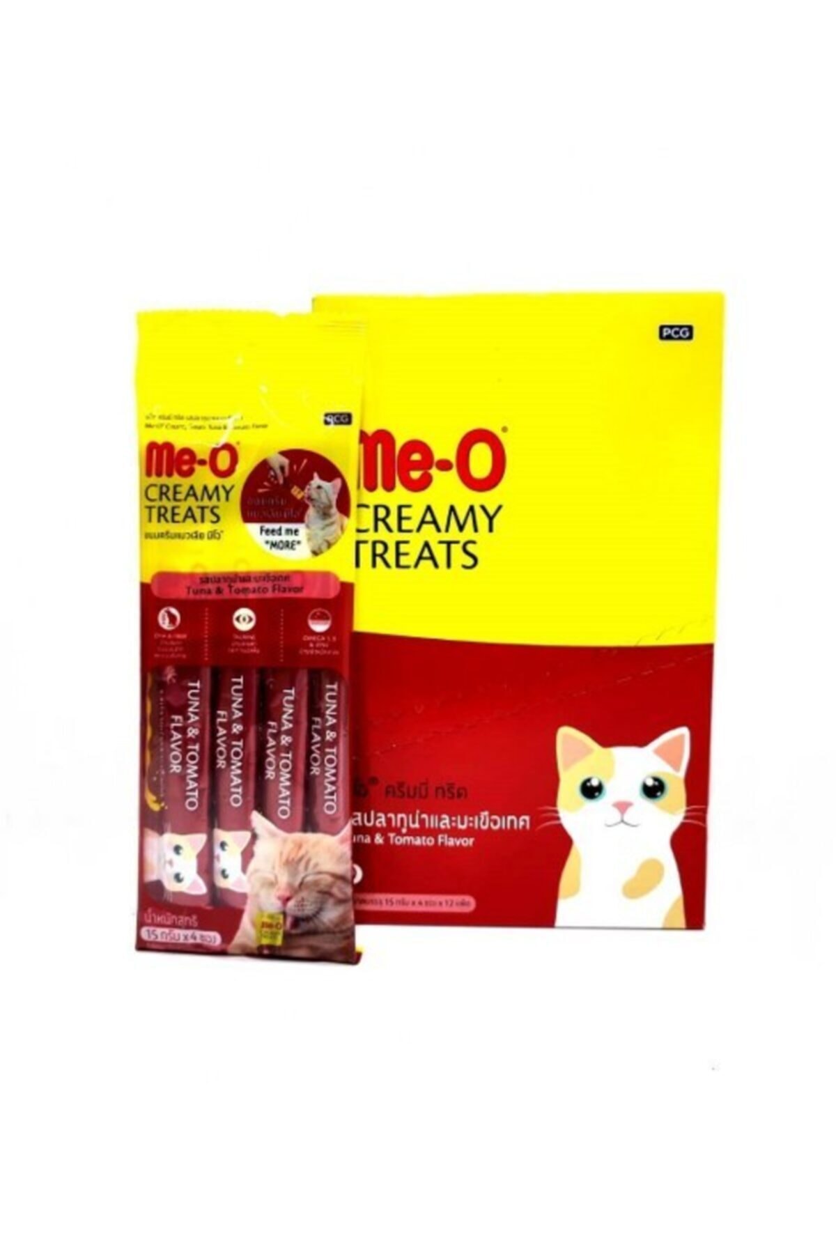 meo Meo Kremalı Ton Balığı Ve Domates Lezzetli Kedi Sıvı Ödül Tamamlayıcı Yaş Maması 4x15 Gr