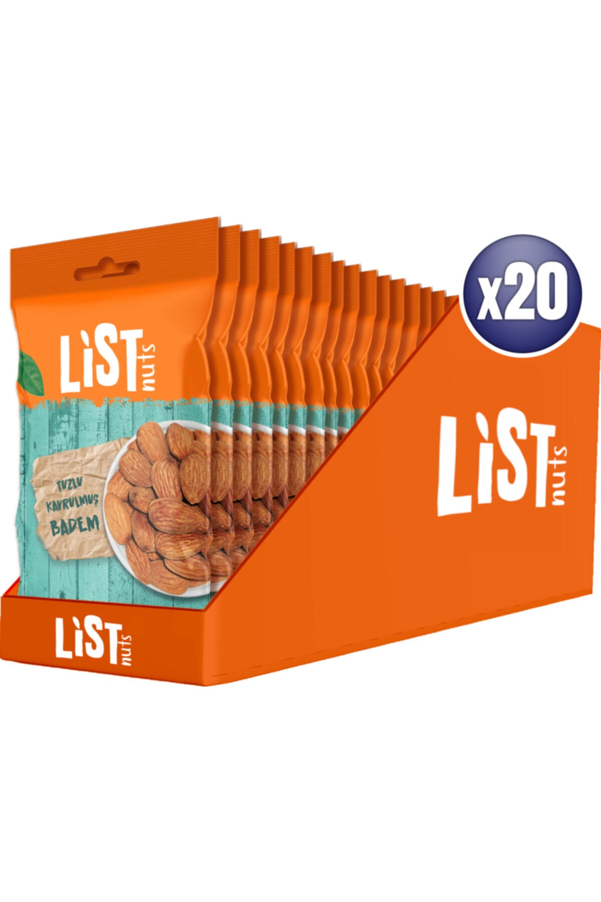 List Nuts Tuzlu Kavrulmuş Badem 20 X 40 G