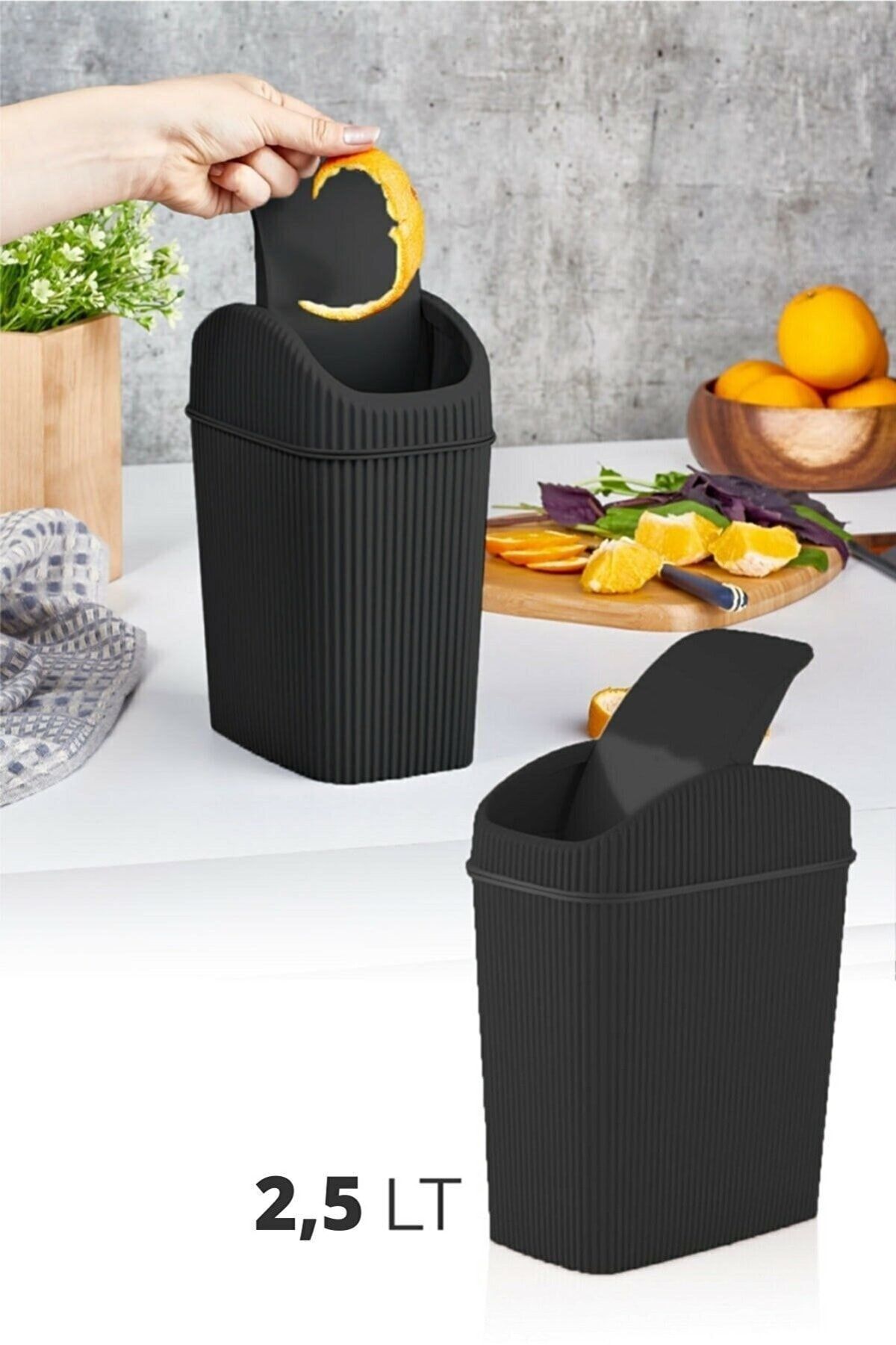intekhome Çöp Kovası Masaüstü Mini Çöp Kutusu Mutfak Banyo Tezgah Üstü Çöp Kovası
