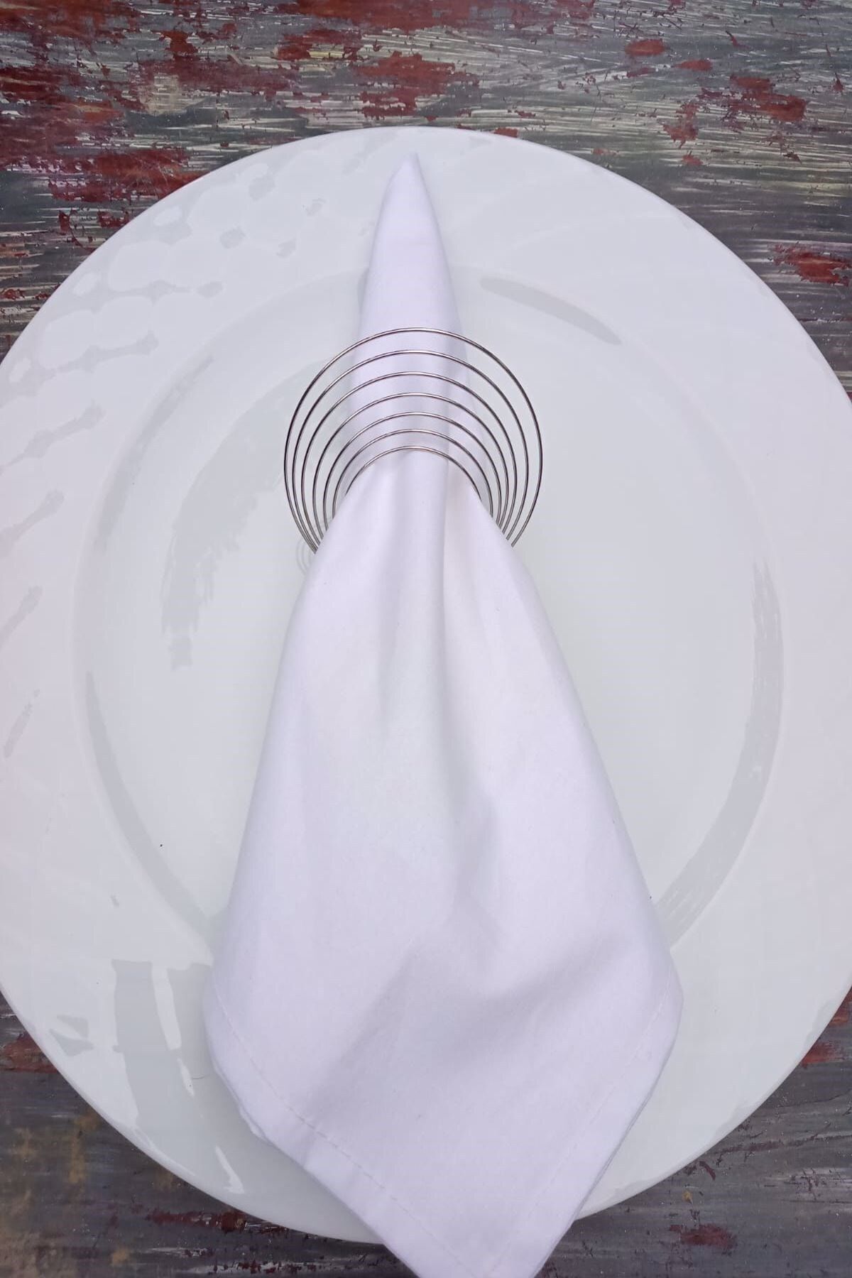 ESanat Evi 6 Adet Peacock Metal Modern Peçete Halkası
