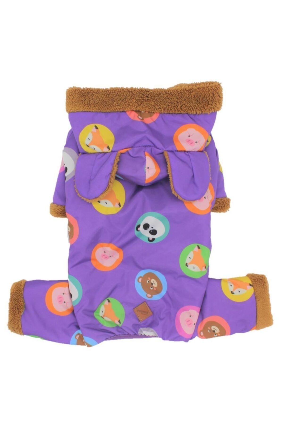 Pawstar Mor Animals Romper Küçük Ve Orta Irklar Için Tulum-mont Yağmurluk Köpek Kıyafeti