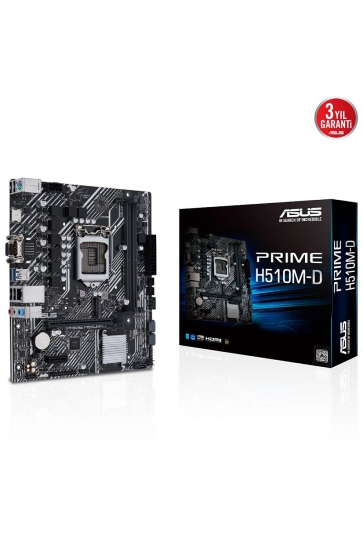 ASUS Prıme H510m-d Ddr4 M2 Pcıe Nvme Hdmı Dp Pcıe 16x V4.0 1200p Matx Seri Port