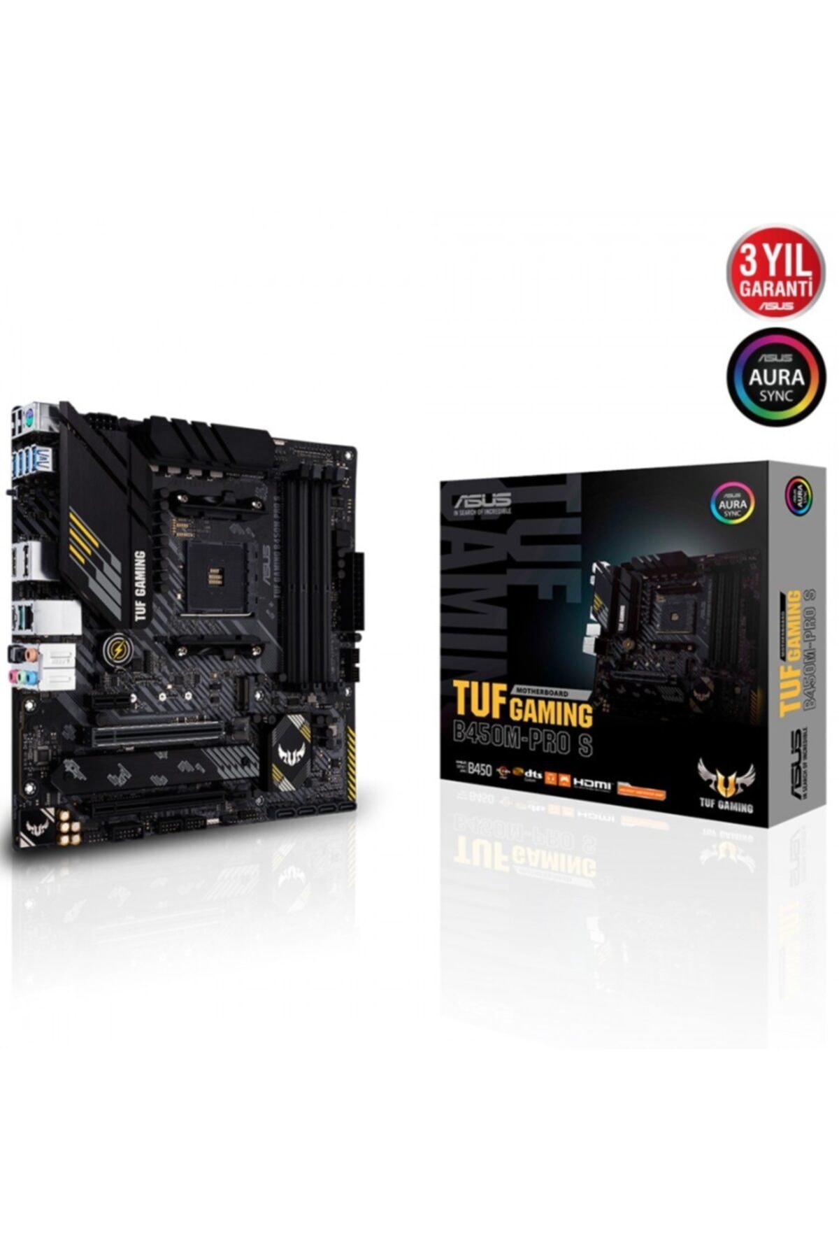 ASUS Tuf B450m-pro S Gamıng Ddr4 Sata3 M2 Pcıe Nvme Hdmı Dp Pcıe 16x V3.0 Am4 Matx