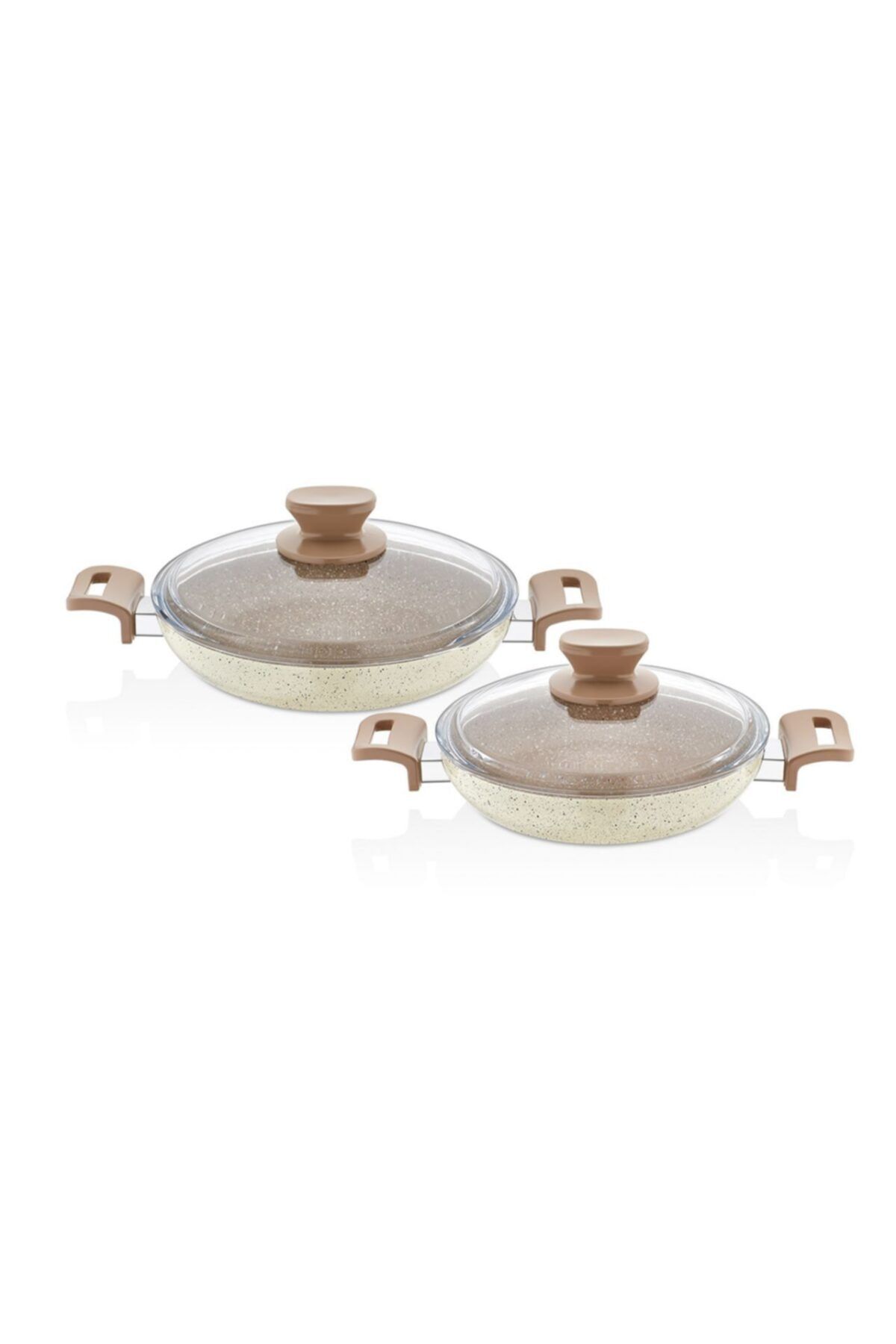 EW's Kitchenware 20-22 cm Krem Somon 2 Parça Granit Sahan Seti