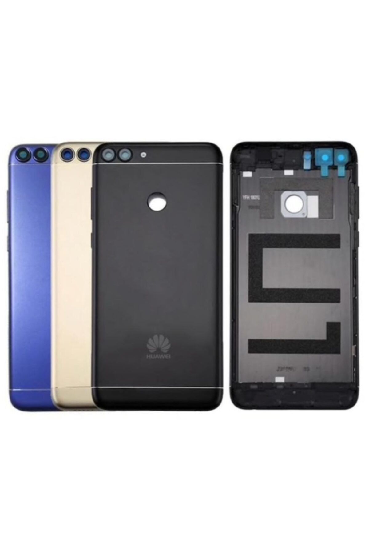 Qudex Huawei P Smart Arka Kasa Pil Batarya Kapağı Yüksek Kalite Mavi