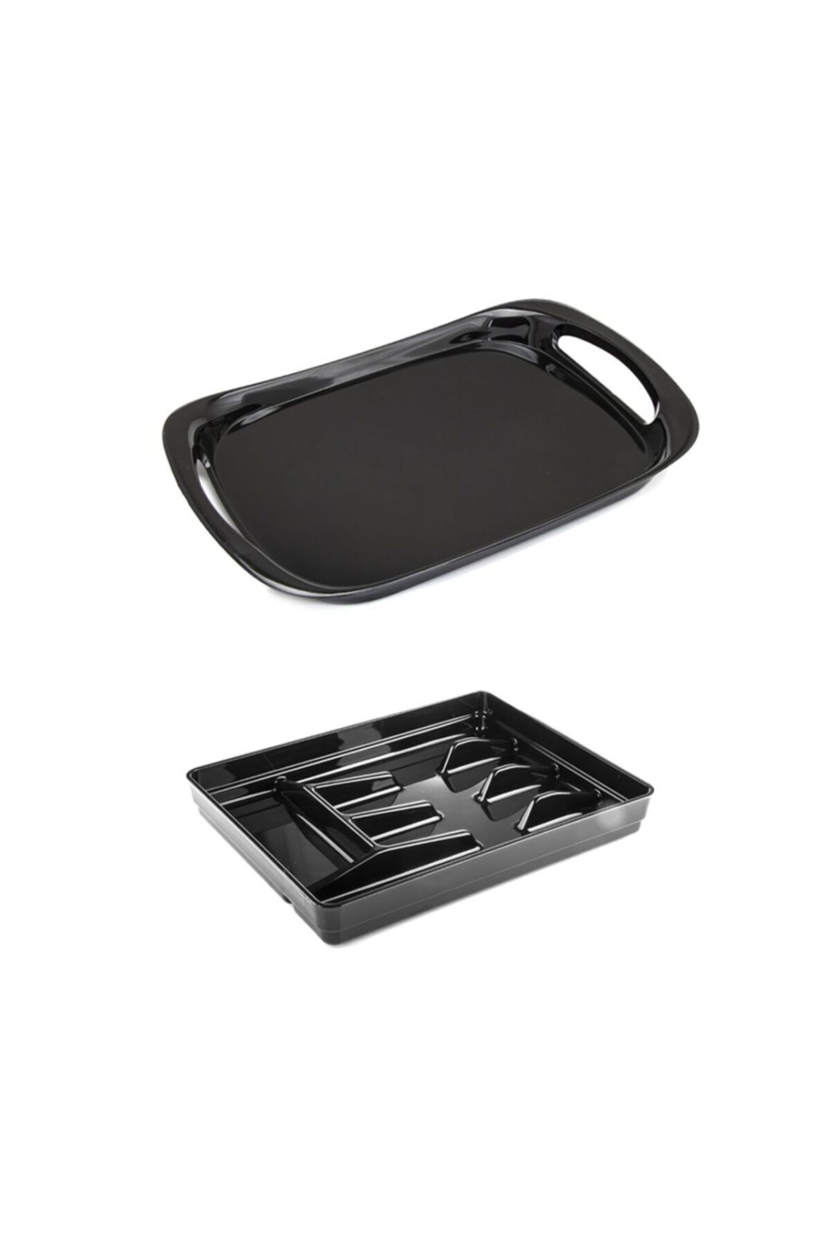 EW's Kitchenware Ews Siyah Tepsi + Kaşıklık