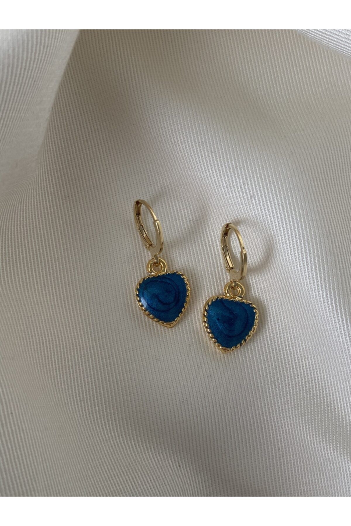 vi store vi jewelry Sedefli Mavi Küpe