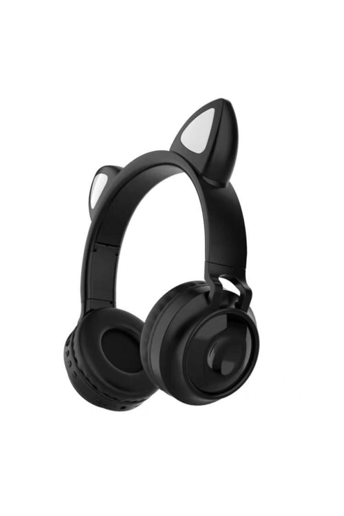 MASTEK Led Işıklı Siyah Kedi Kulak Bluetooth 5.0 Wıreless Kulaklık