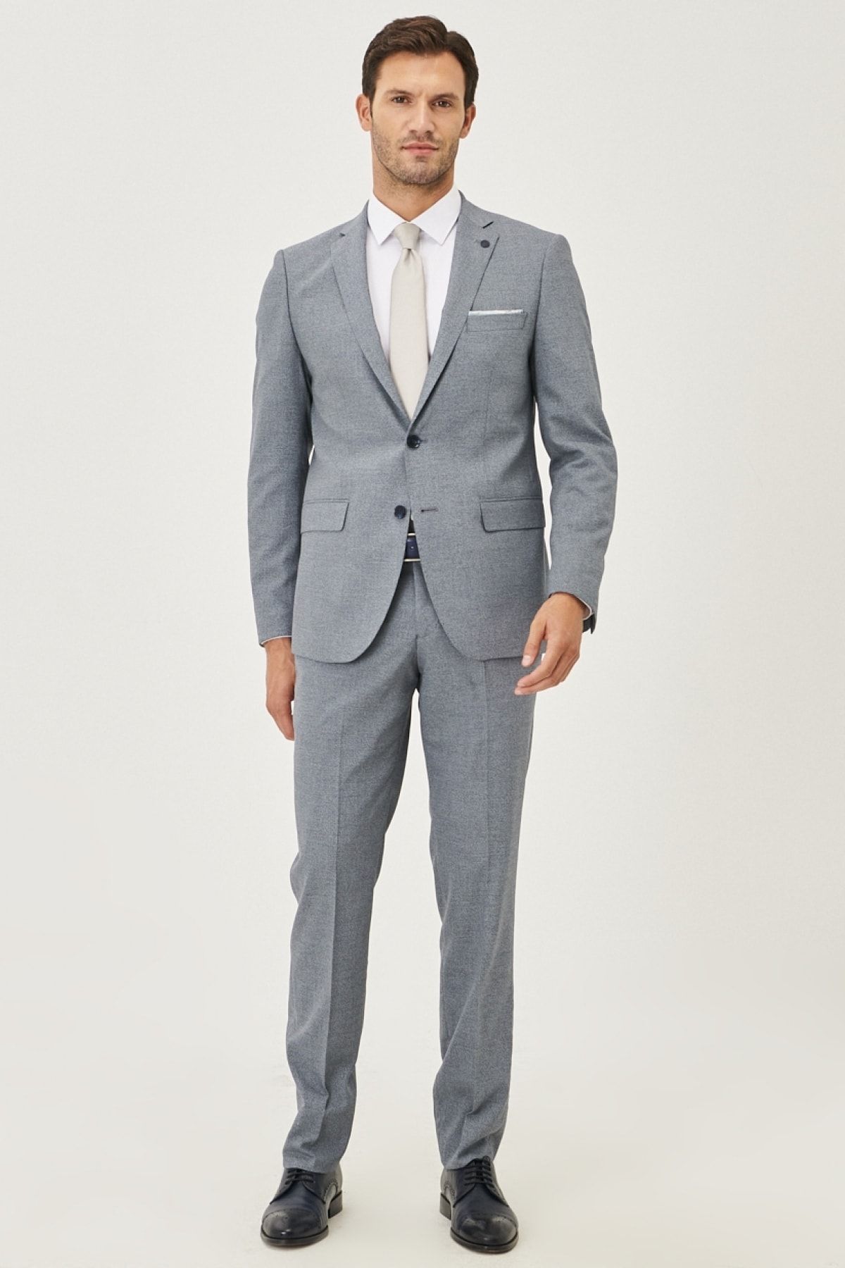ALTINYILDIZ CLASSICS Erkek Mavi-lacivert Slim Fit Desenli Takım Elbise