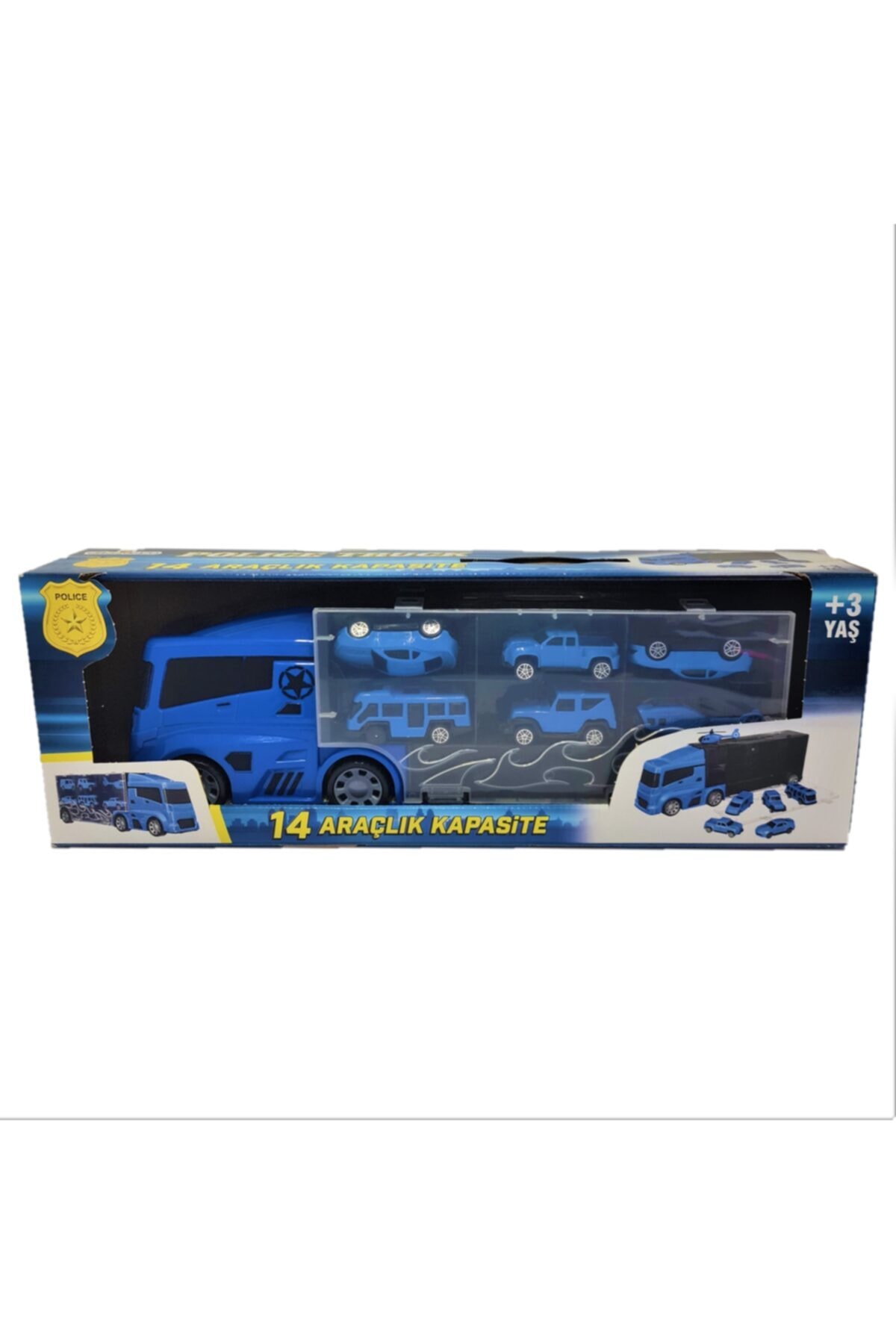 KAHRAMAN OYUNCAK Taşıyıcı Tır Polis Araçları +6 Araç