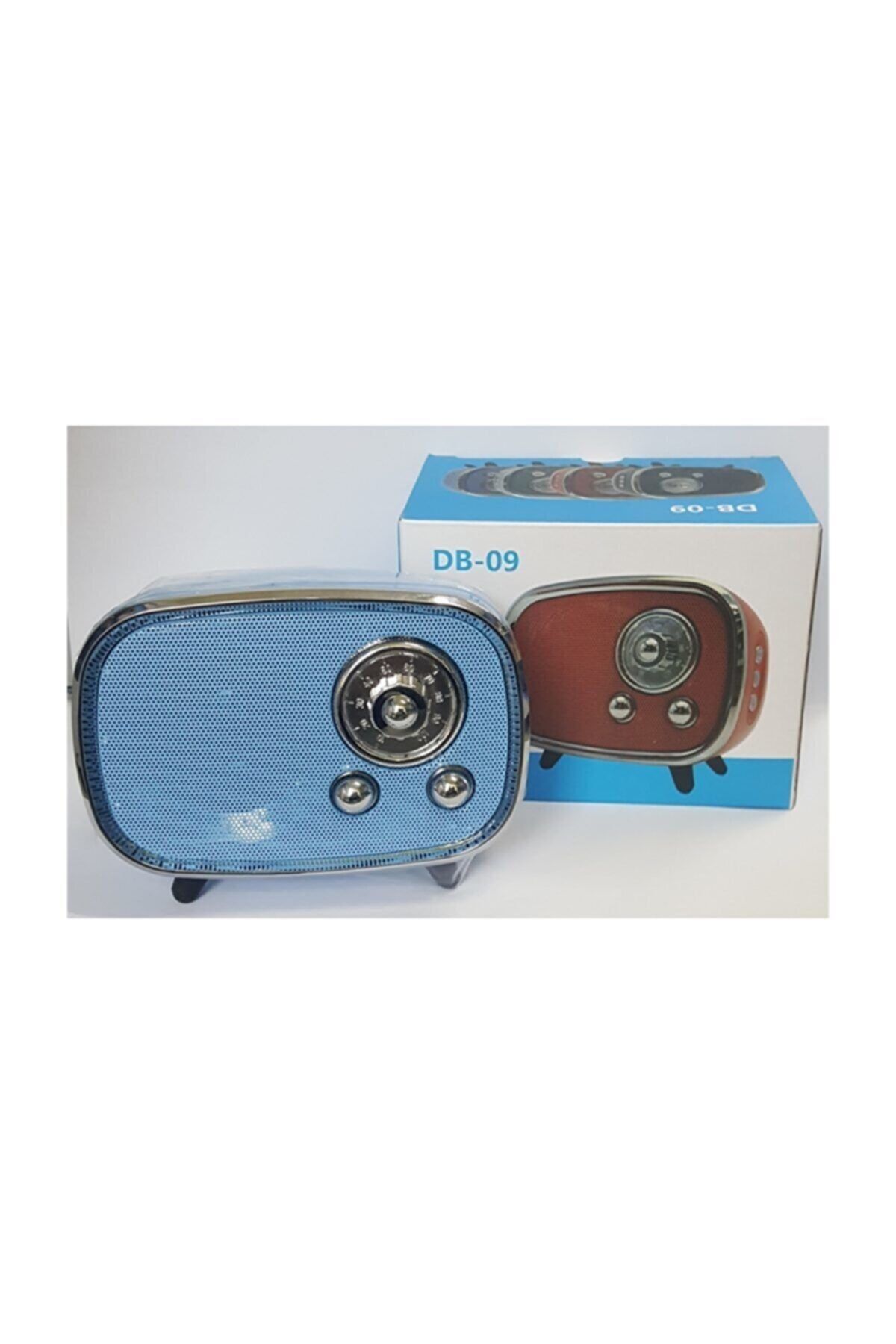 grandmax Db-09 Retro Style Bluetooth Hoparlör Fm Radyo Sd Kart Ve Usb Girişli Speaker Mavi Db-09