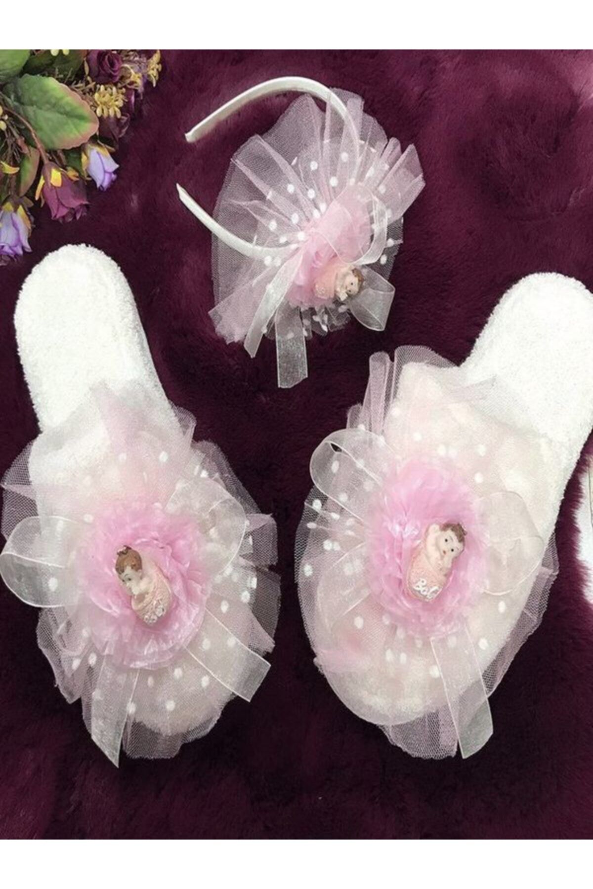Fendimod Lohusa Terlik Ve Taç Bebek Seti