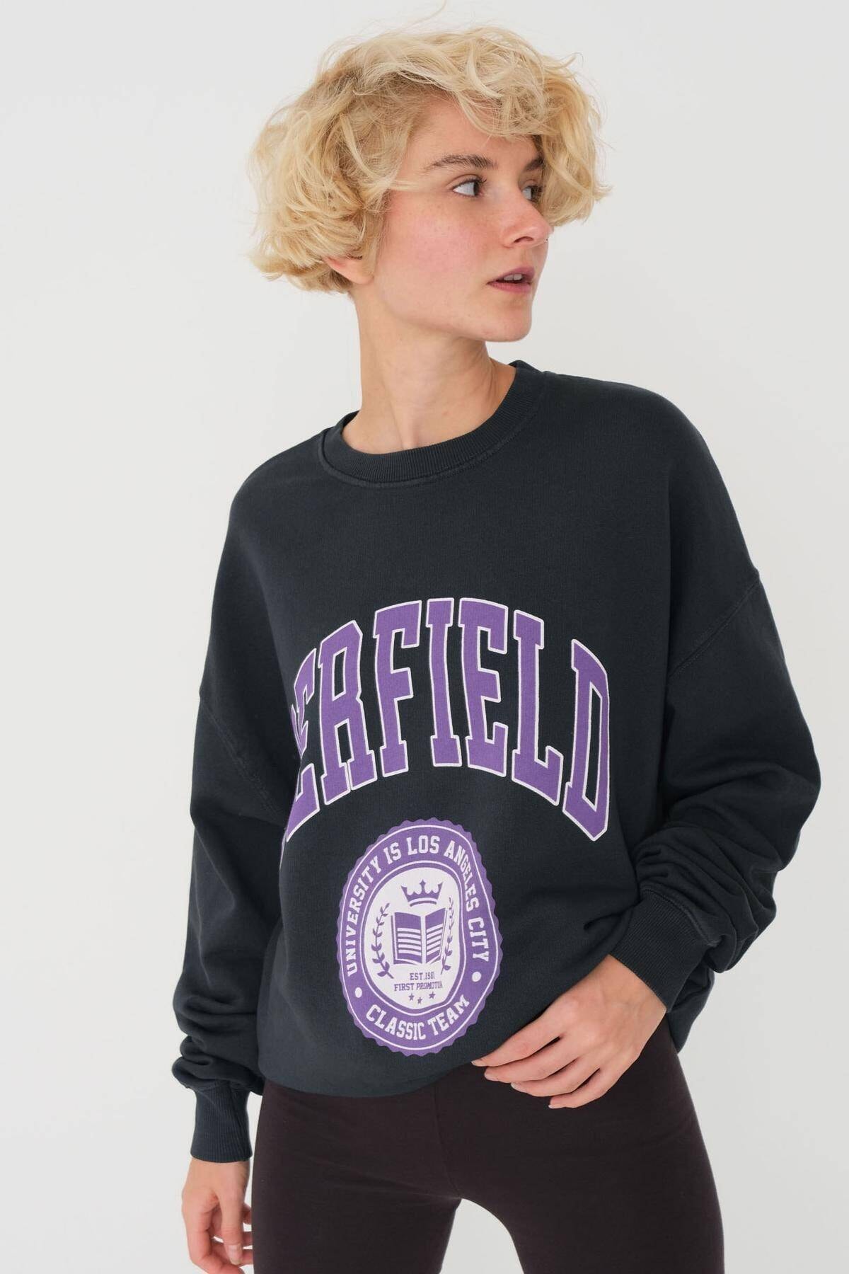 Addax Yazı Detaylı Sweat S9703 - K7