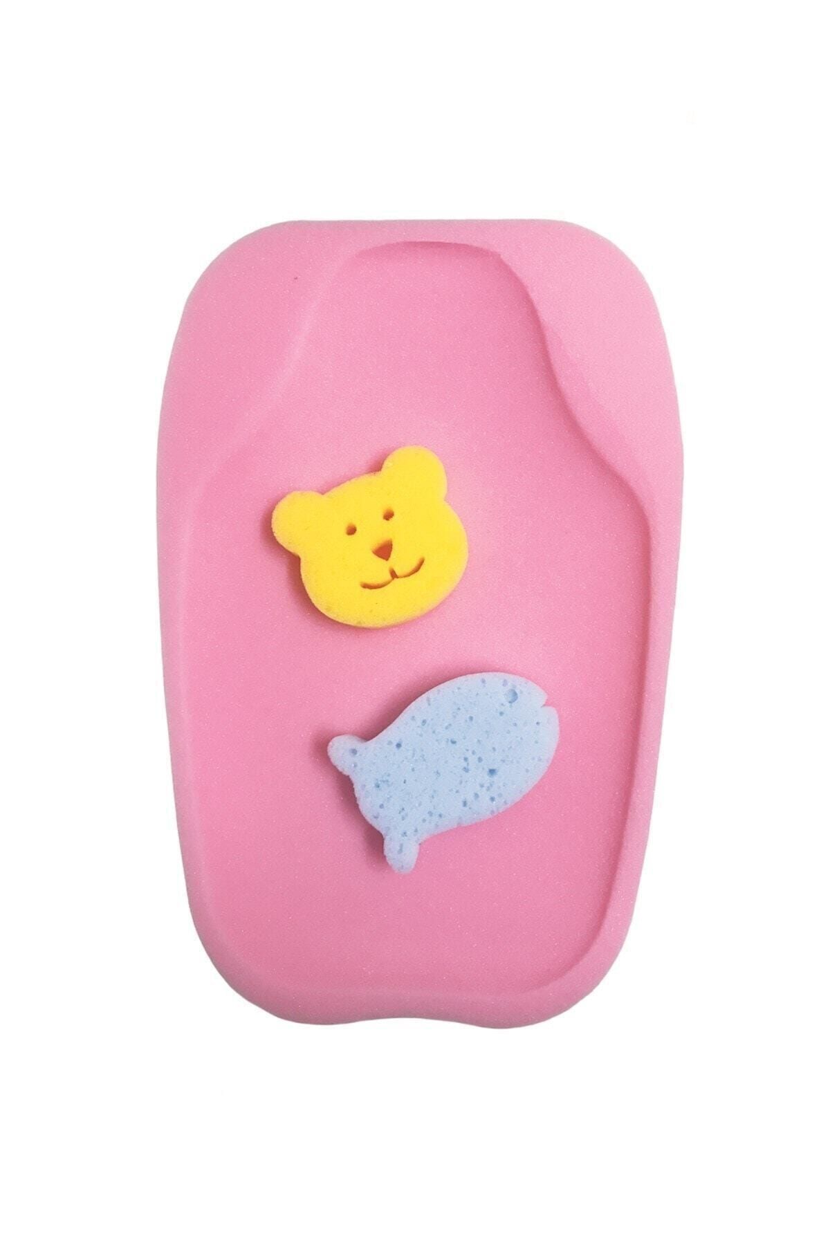 Bibaby Kız Erkek Bebek Yumuşak Banyo Küvet Içi Sünger Pembe