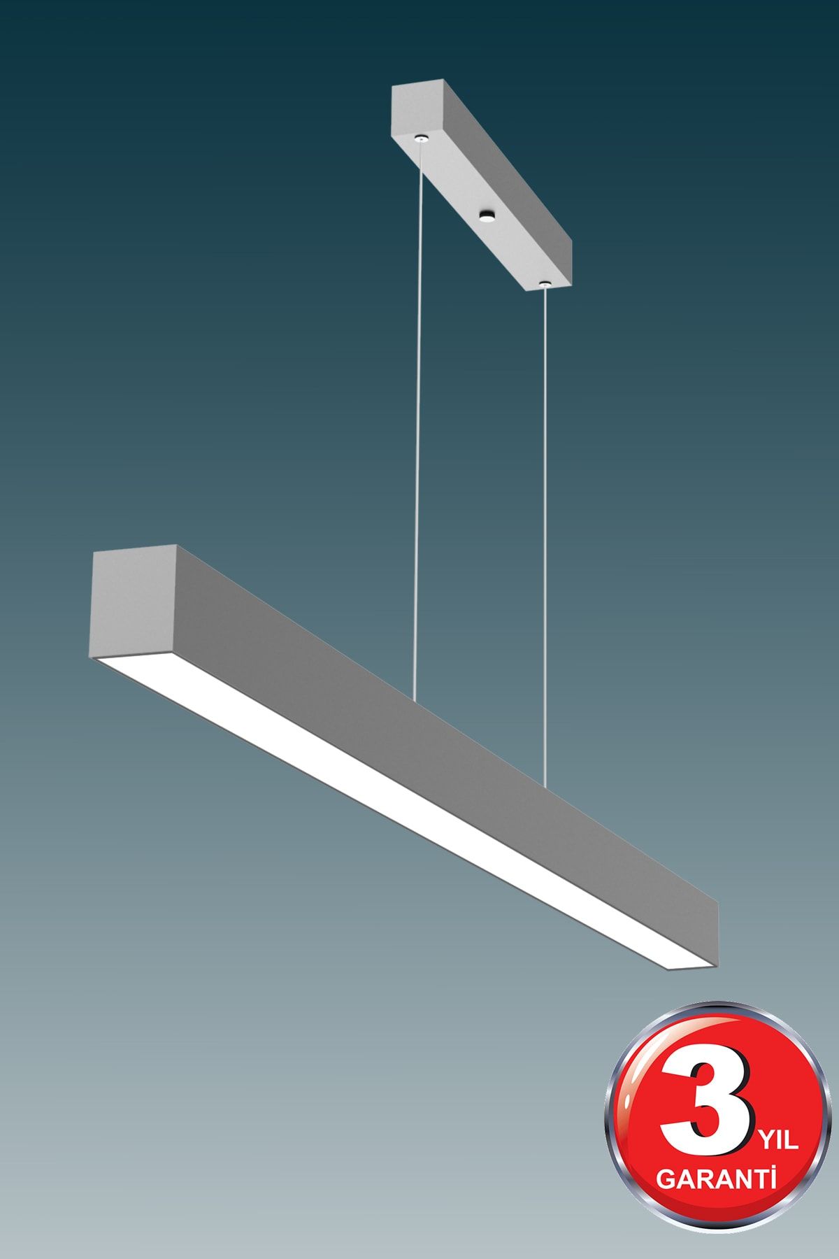 Hegza Lighting Lineer 100cm ( Gri Kasa, Gün Işığı ) Ledli Sarkıt Modern Led Avize-lineer Led Armatür
