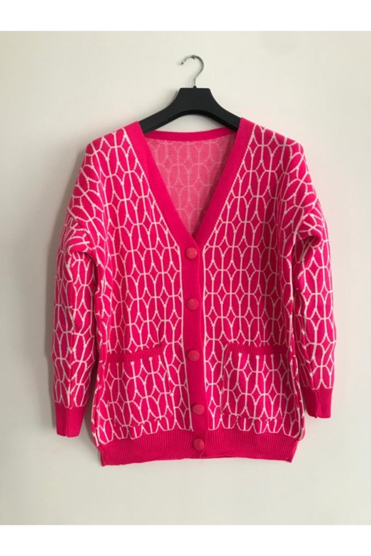 ESA COLLECTİON Kadın Oversize Triko Hırka