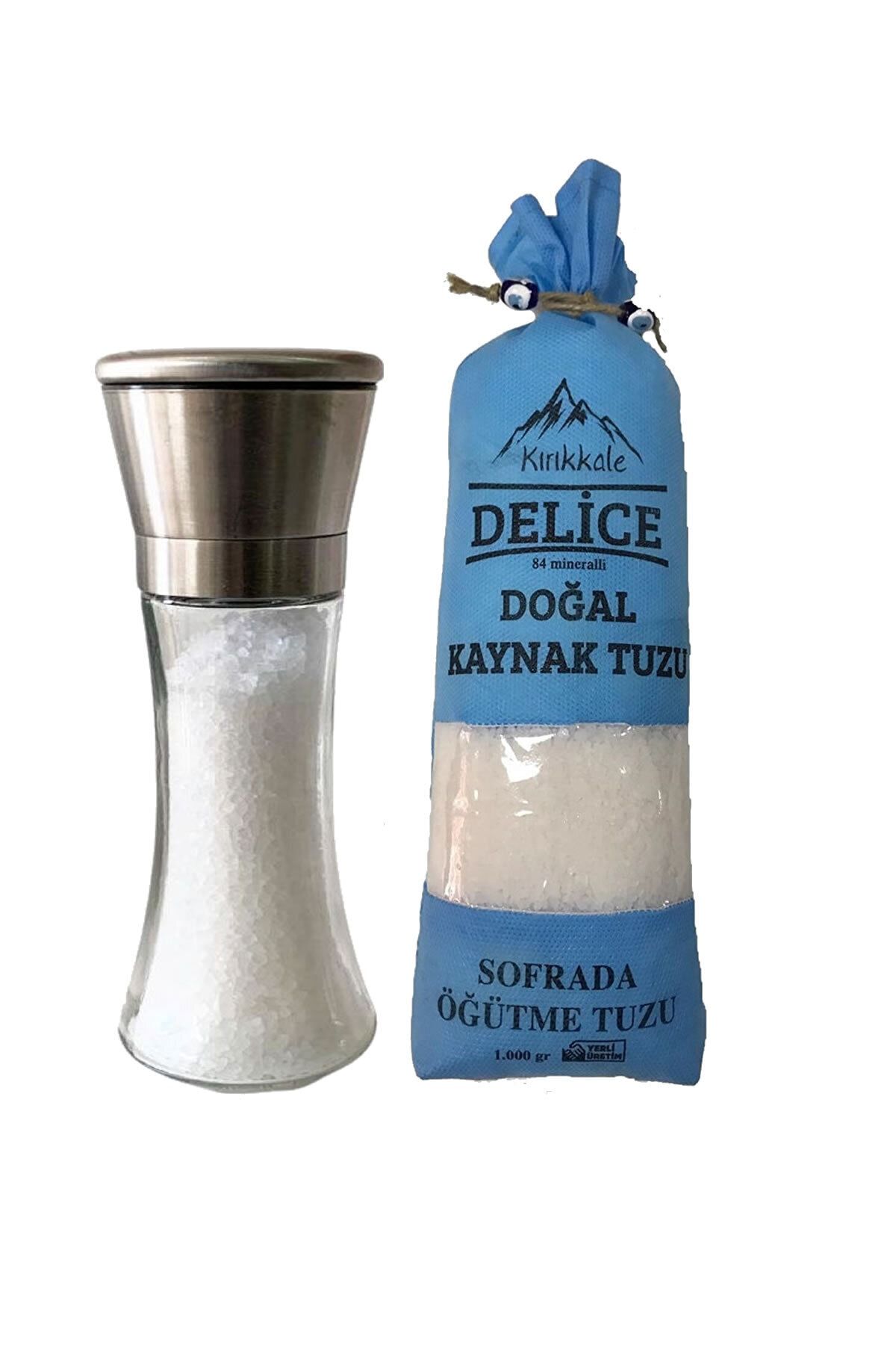 Tunalı Life Tuz Değirmeni 250gram Paslanmaz Çelik Kapak + Kırıkkale Delice Sofrada Öğütme Tuzu 1000gr