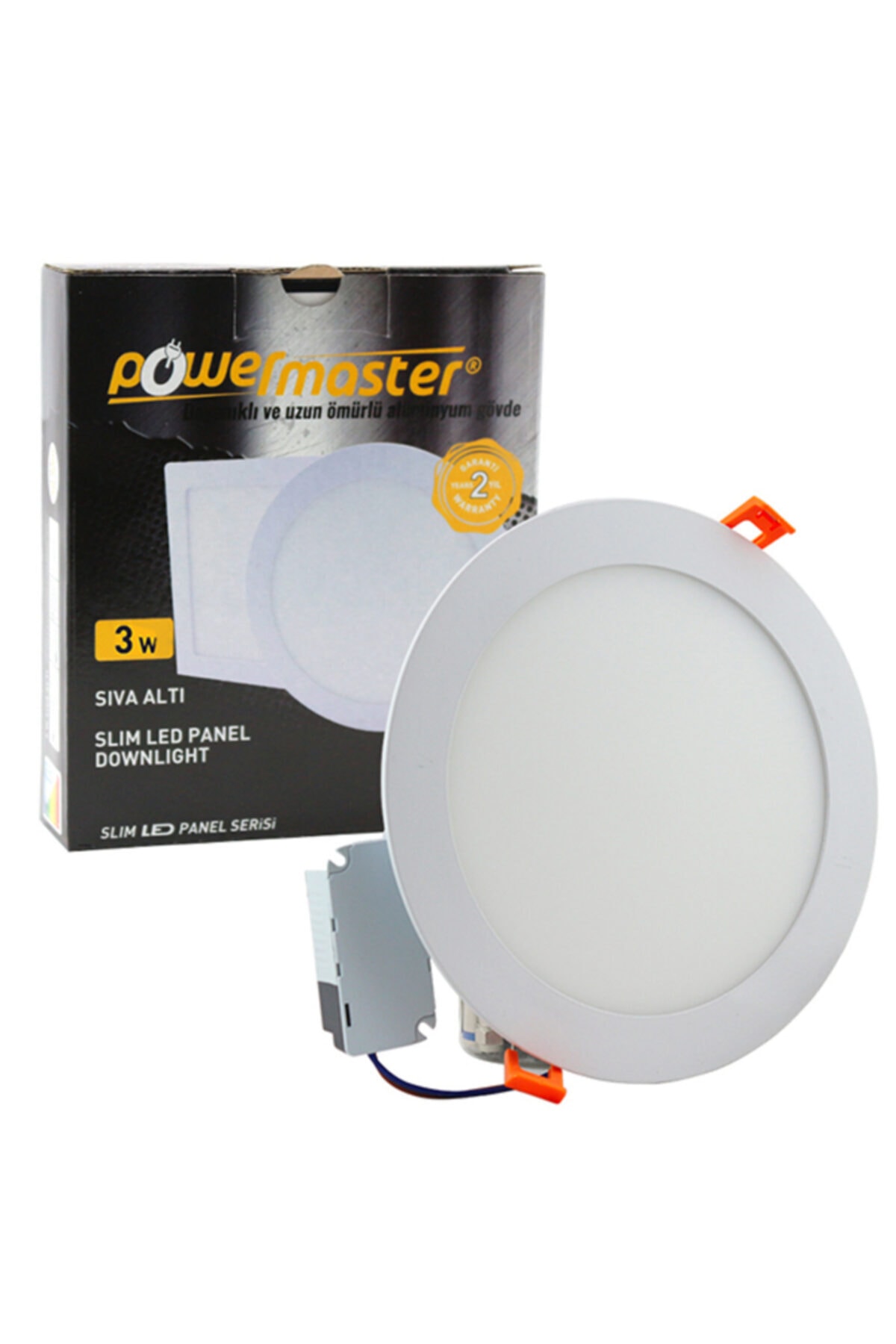 Powermaster 6 Watt Sıva Altı 3000k Günışığı Yuvarlak 106mm Slım Led-eco Spot Panel
