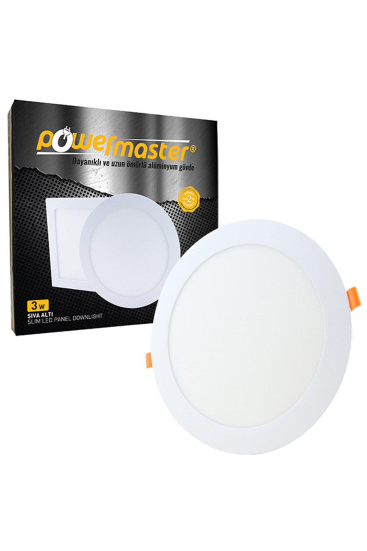 Powermaster 3 Watt Sıva Altı 3000k Günışığı Yuvarlak 70mm Slım Led-eco Spot Panel