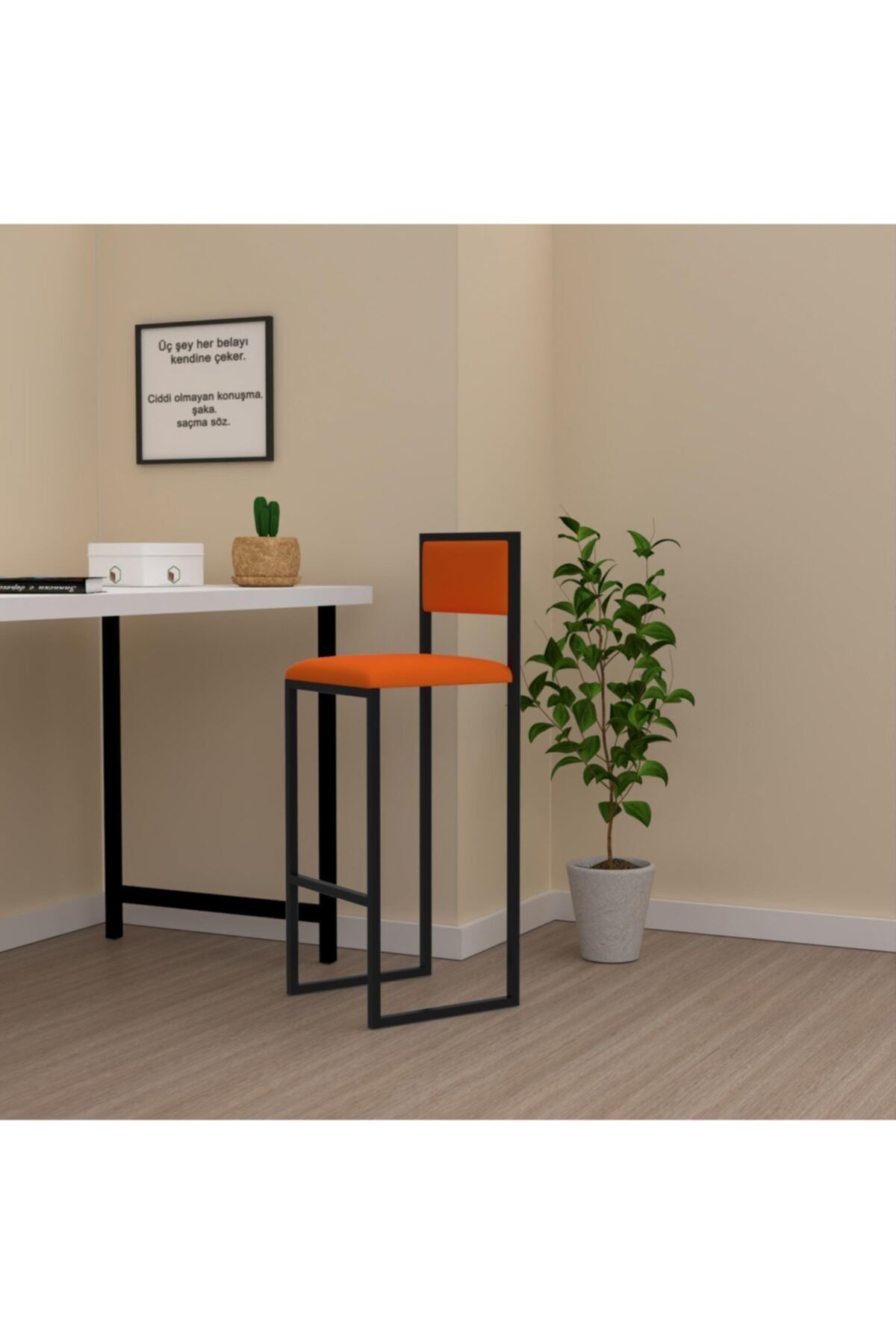 Kenzlife Yemek Sandalyesi Taburesi 1 Li Gamsız55 Syhtrnderi Mutfak Metal Bar
