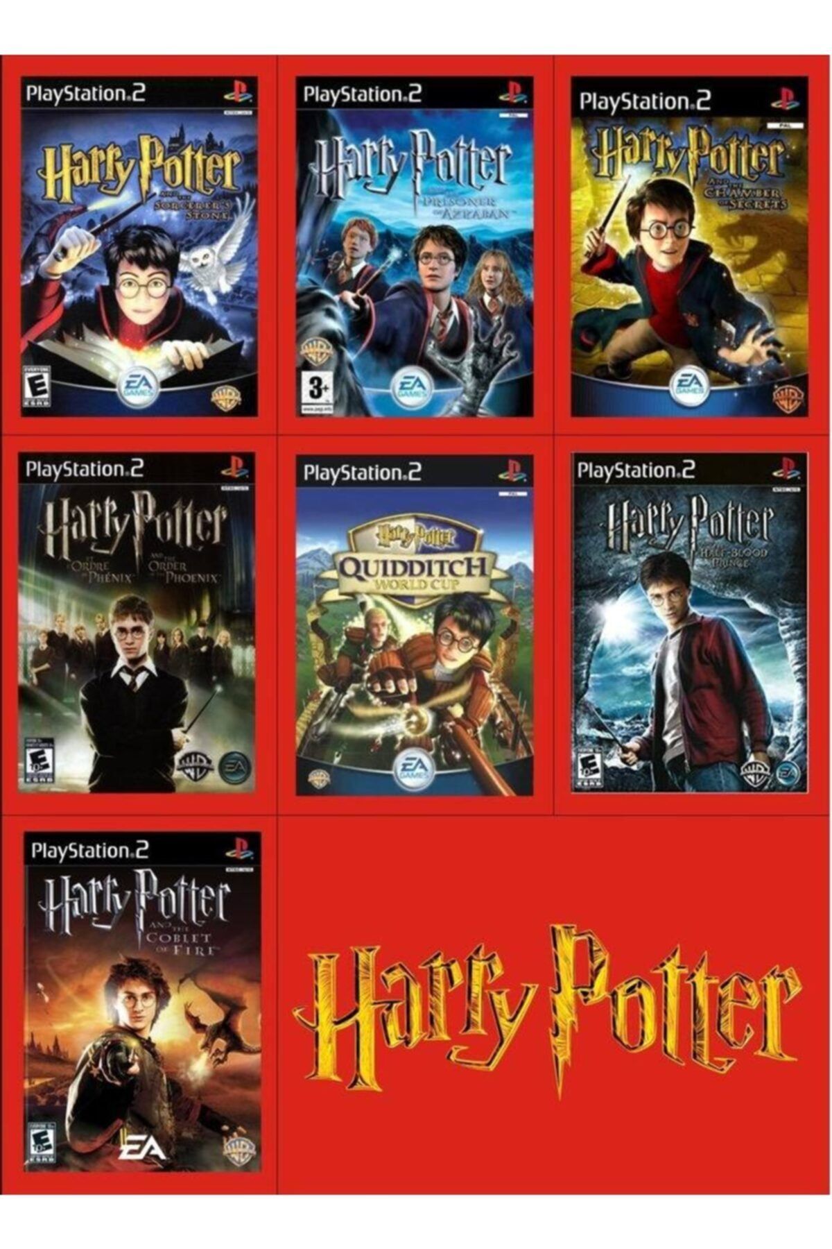 Sony Playstatıon 2 - Harry Potter Serisi 7 Oyunluk Set - Sadece Çipli Cihazlar Için!