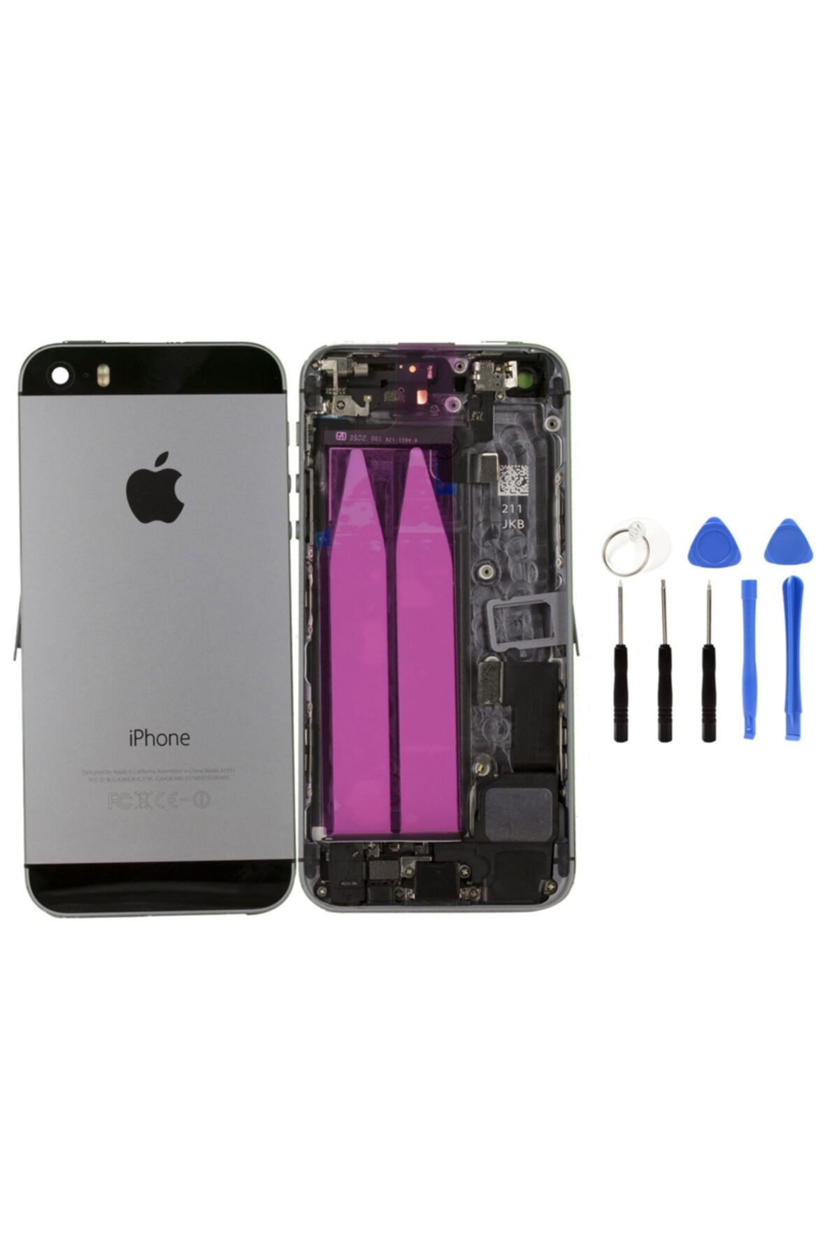instatech Iphone 5s Dolu Kasa + Montaj Seti Hediye - Siyah