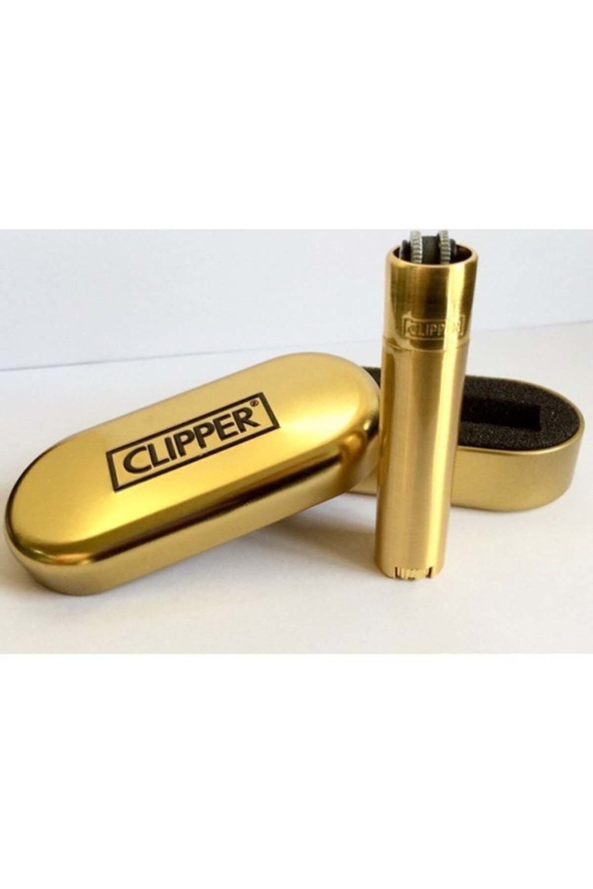 Clipper Metal Çakmak Özel Kutulu Gold
