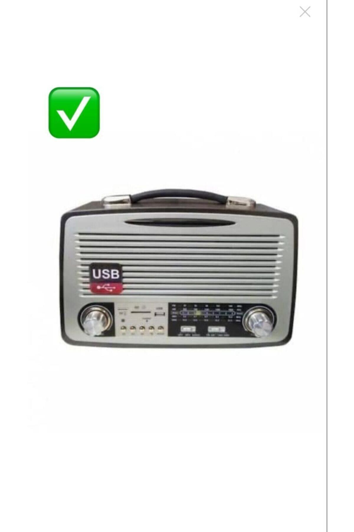 TASTONE Şarjlı Nostaljik Ahşap Radyo Md-1700bt Bluetooth+fm Radyo+usb+sd Kemai Meier