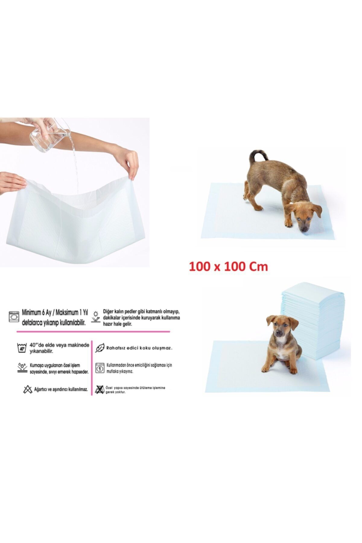 Skygo Yıkanabilir Köpek Çiş Pedi - 100 X 100 Cm-