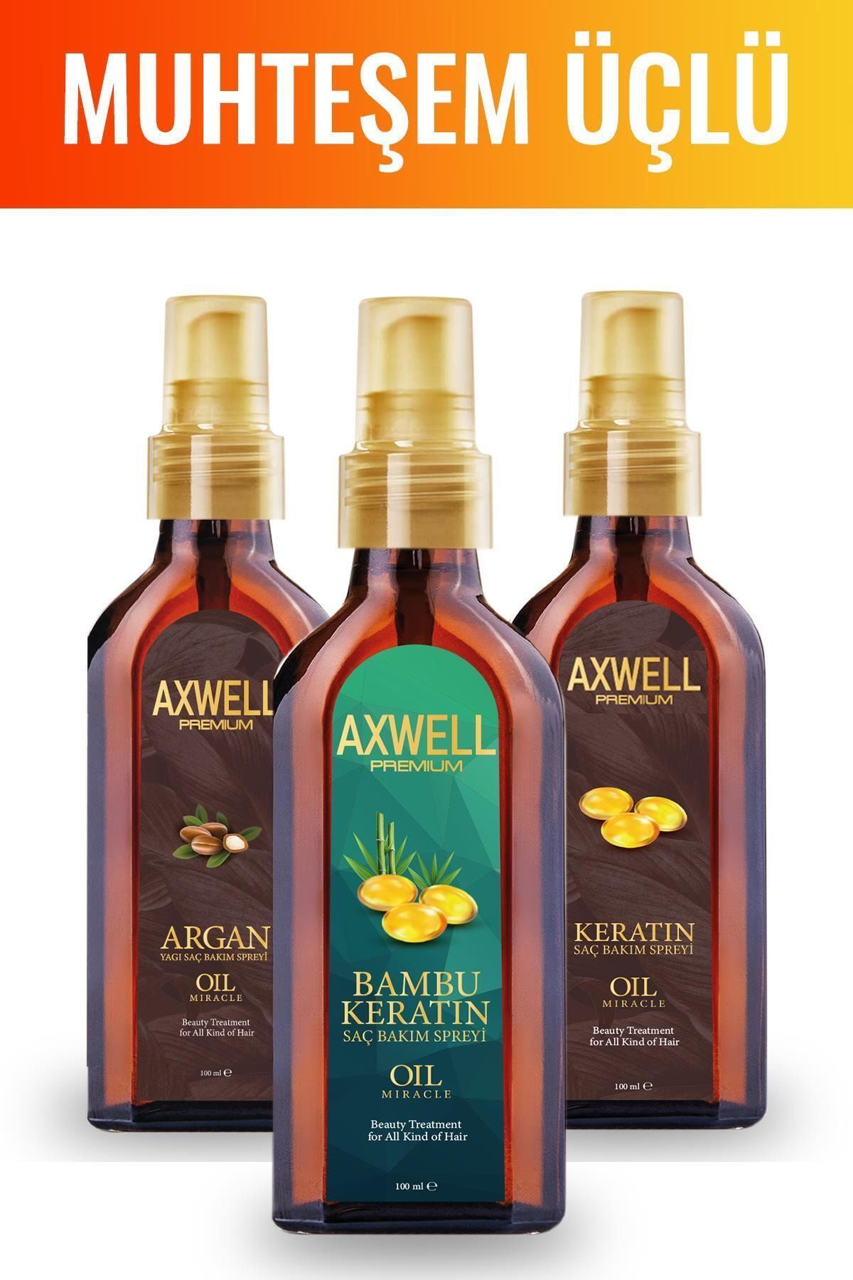AXWELL Premium Üçlü Saç Bakım Spreyi Seti