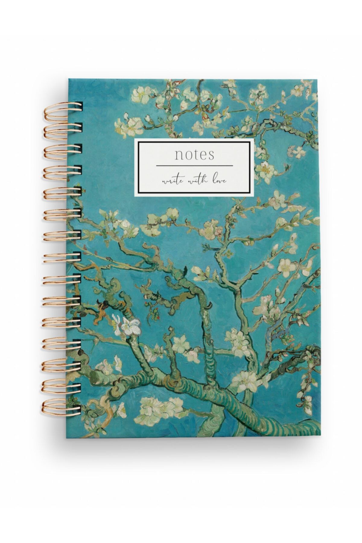Yaris Note Van Gogh Flowers Çizgisiz Spiralli Not Defteri